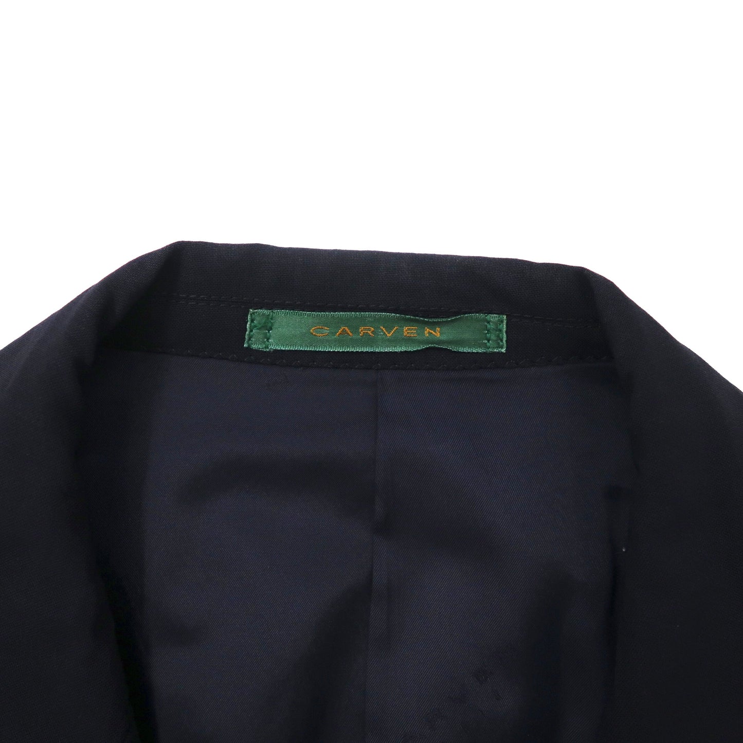 CARVEN ダブル テーラードジャケット 94-AB4 ネイビー ウール オールド