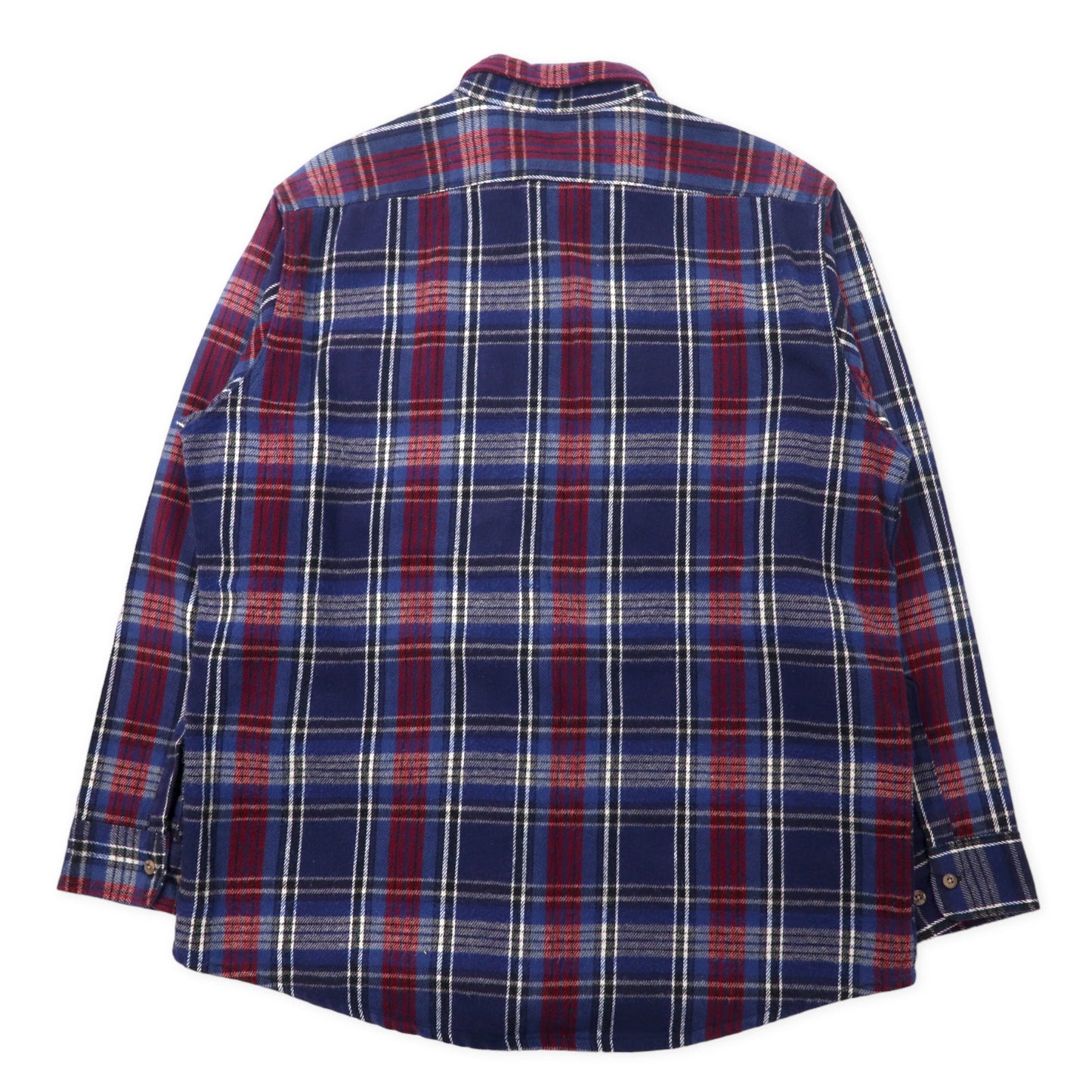 FIELD MASTER USA製 ヘビーフランネルシャツ XL ブルー チェック コットン ビッグサイズ