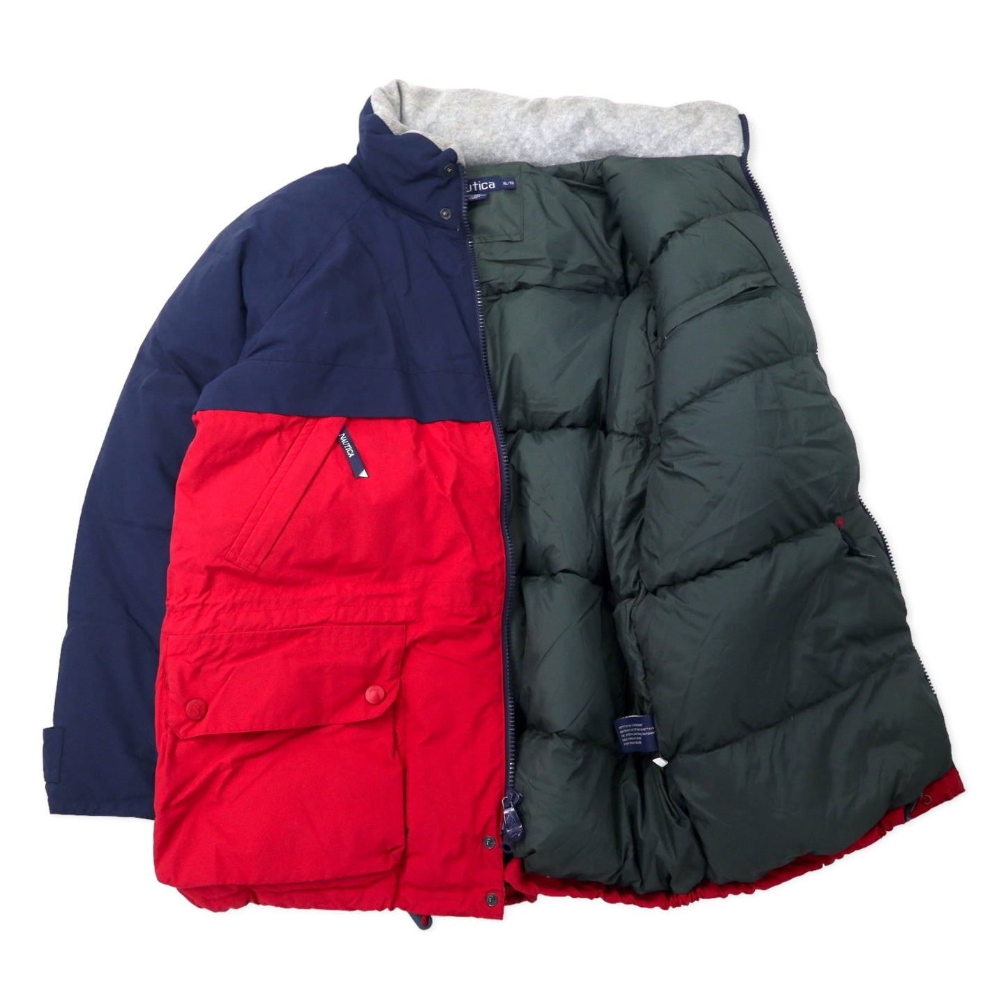 nautica 90年代 ダウンジャケット XL ネイビー レッド バイカラー ビッグサイズ