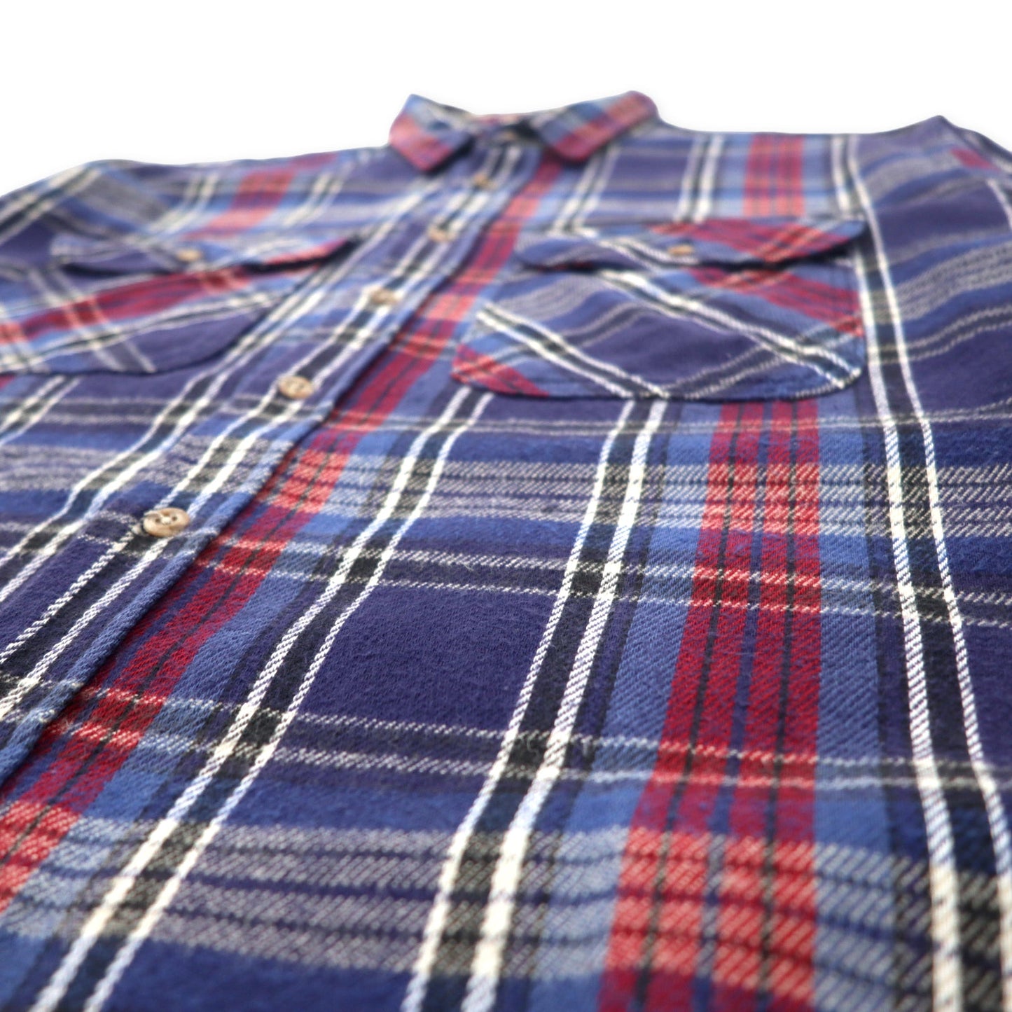 FIELD MASTER USA製 ヘビーフランネルシャツ XL ブルー チェック コットン ビッグサイズ