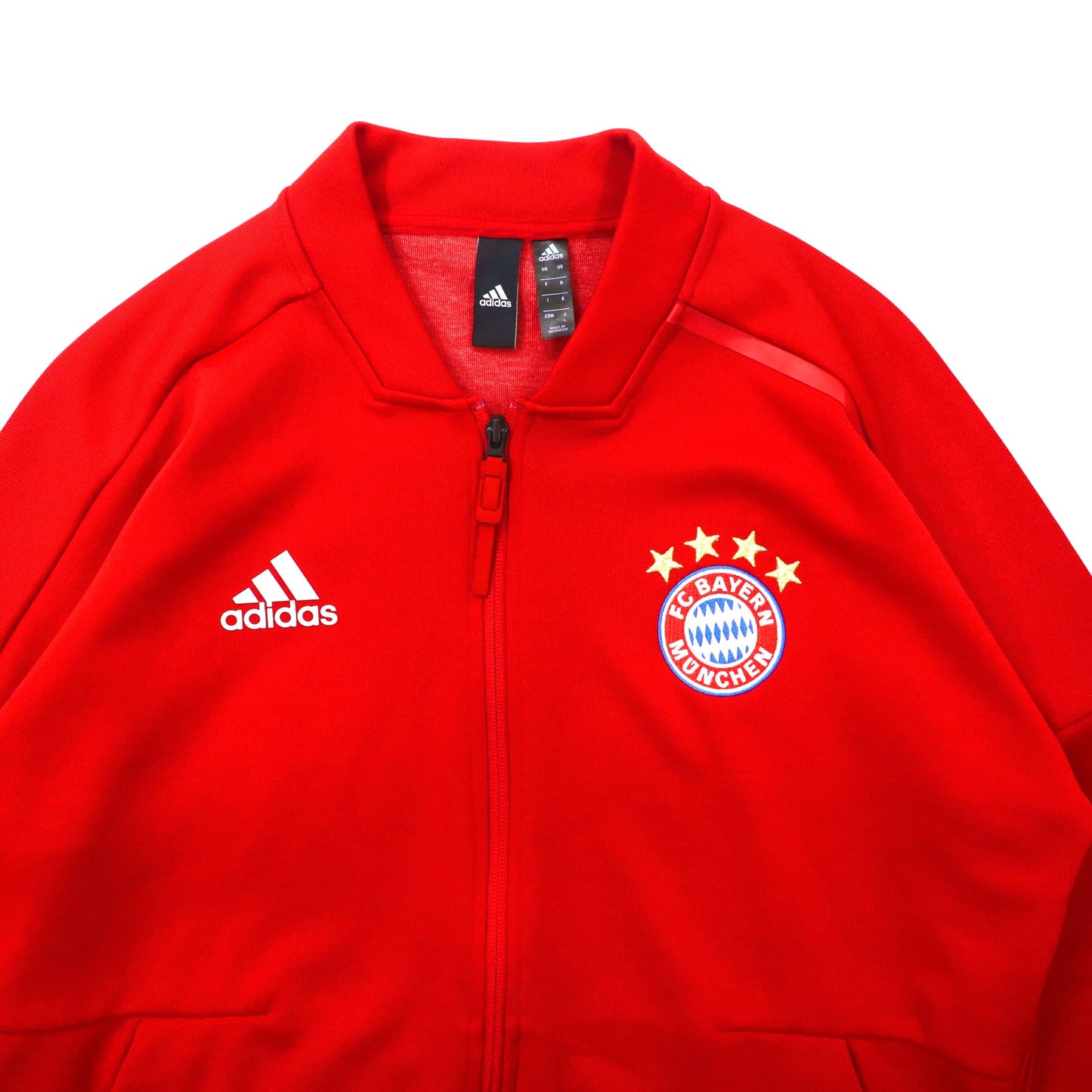 adidas トラックジャケット ジャージ L レッド ポリエステル FCバイエルン ミュンヘン 18-19 CY6107