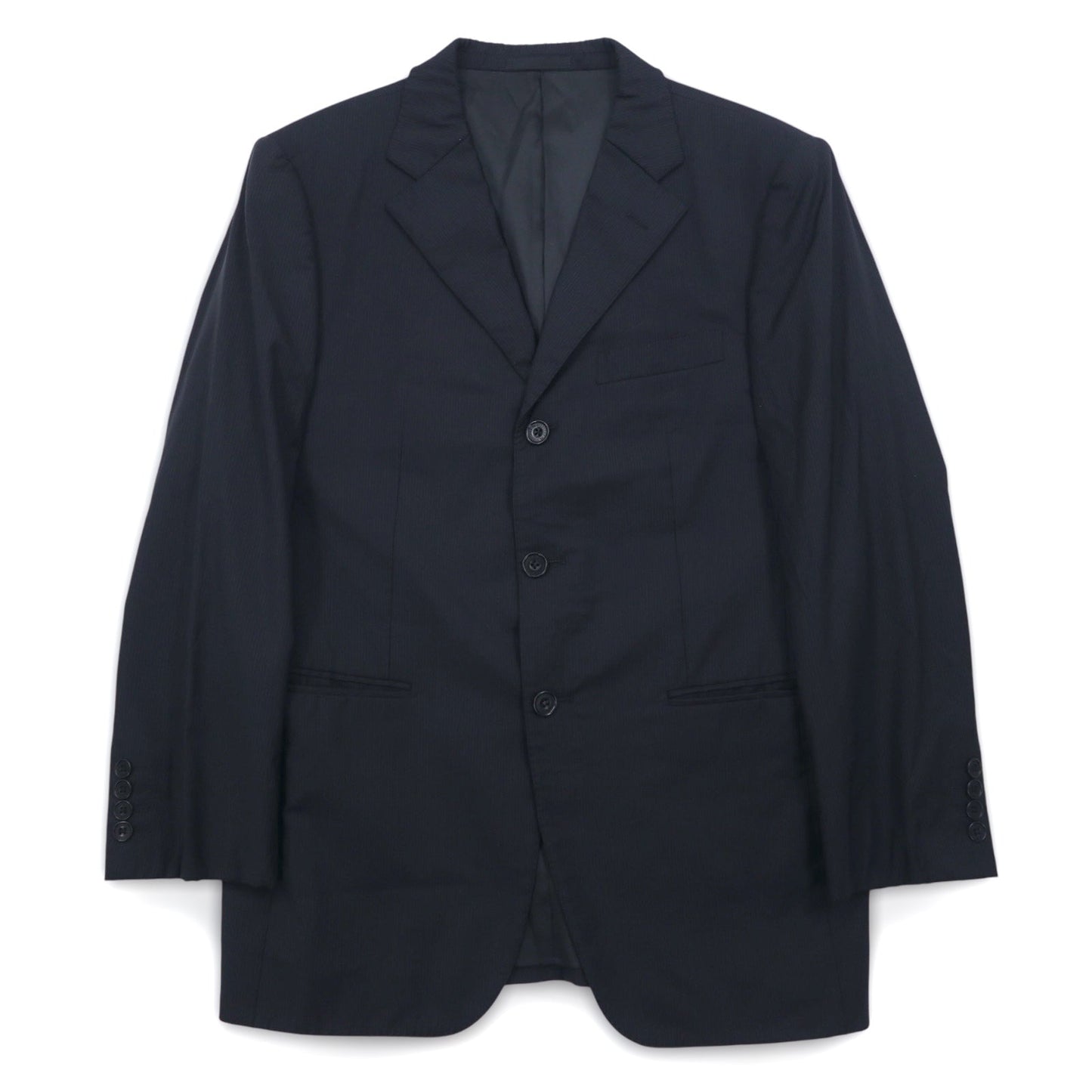 BURBERRY BLACK LABEL 3B スーツ セットアップ M ブラック ストライプ BMD40-109-09 日本製