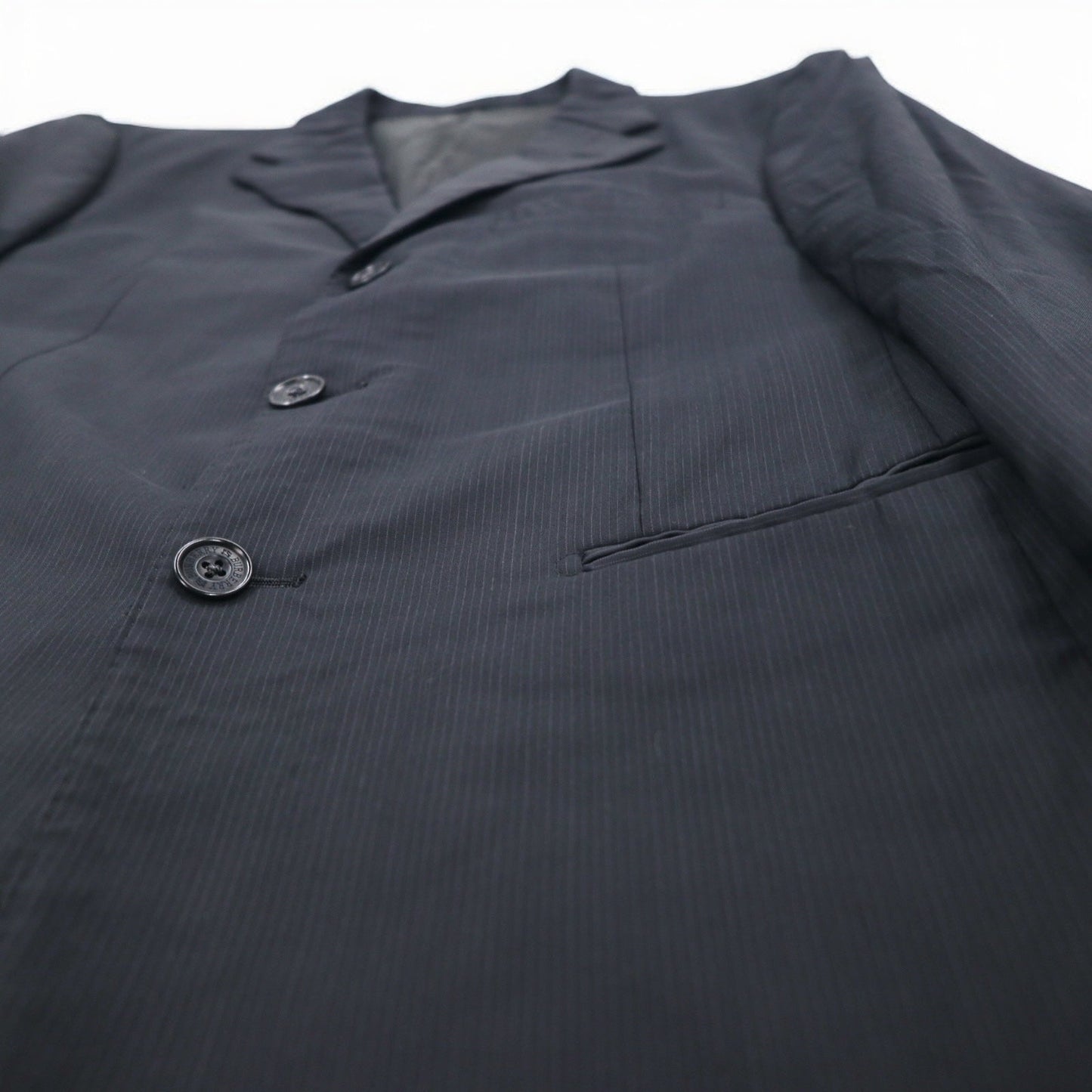 BURBERRY BLACK LABEL 3B スーツ セットアップ M ブラック ストライプ BMD40-109-09 日本製