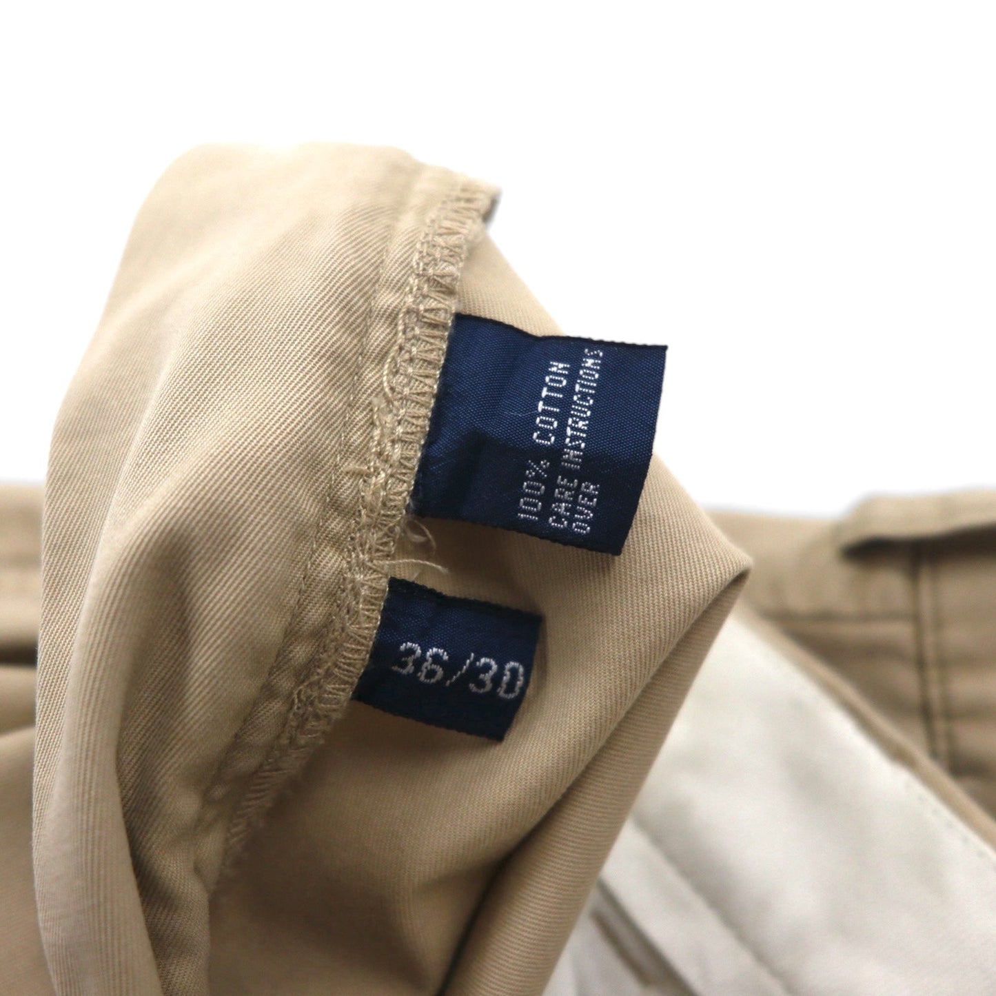 Polo by Ralph Lauren 90年代 HAMMOND PANT ポロチノ 2タック ワイド チノパンツ L ベージュ コットン