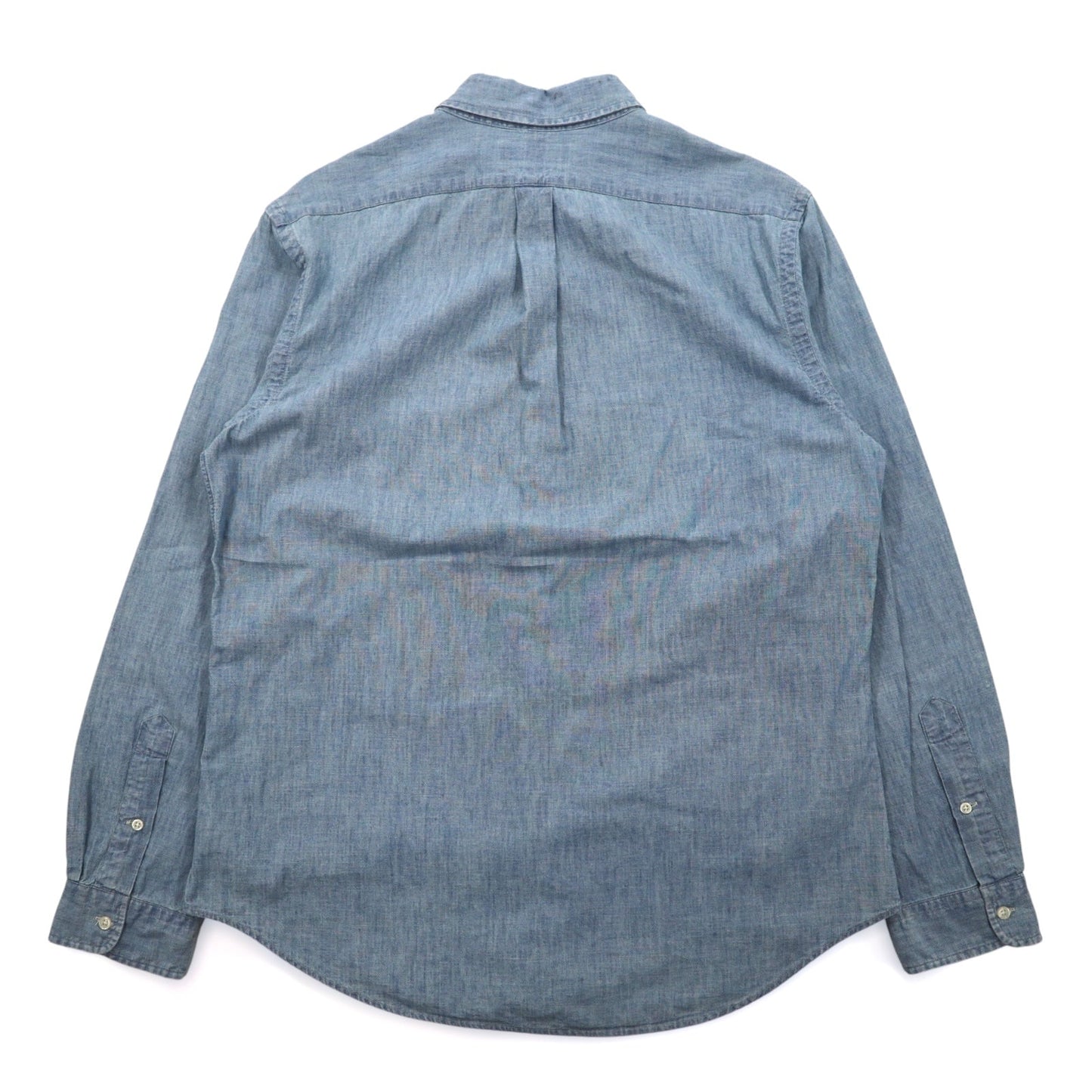 RALPH LAUREN シャンブレー ボタンダウンシャツ XL ブルー SLIM FIT ビッグサイズ スモールポニー刺繍