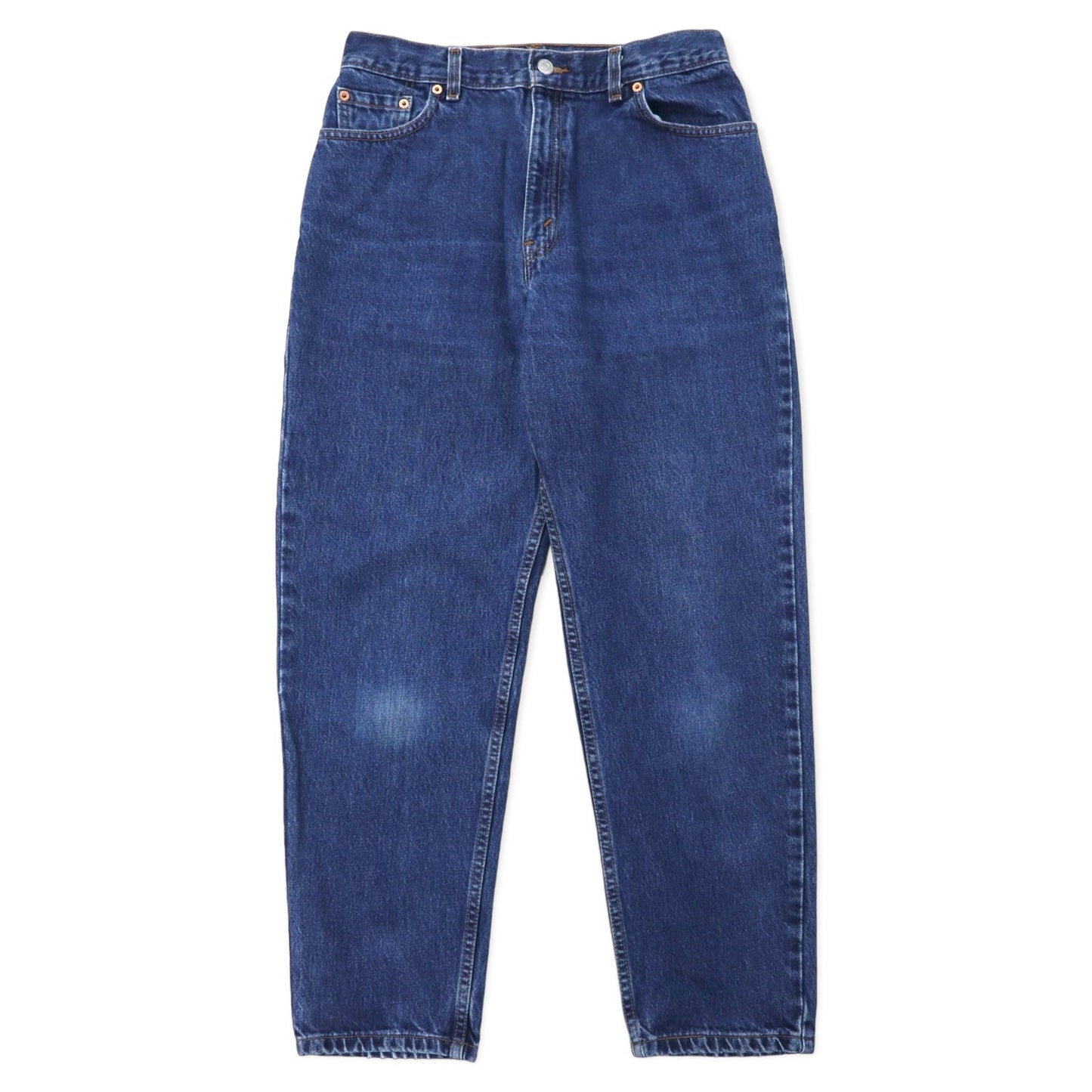 Levi's USA製 550 リラックスフィット テーパード デニムパンツ 12 ブルー コットン ジッパーフライ ボタン裏512