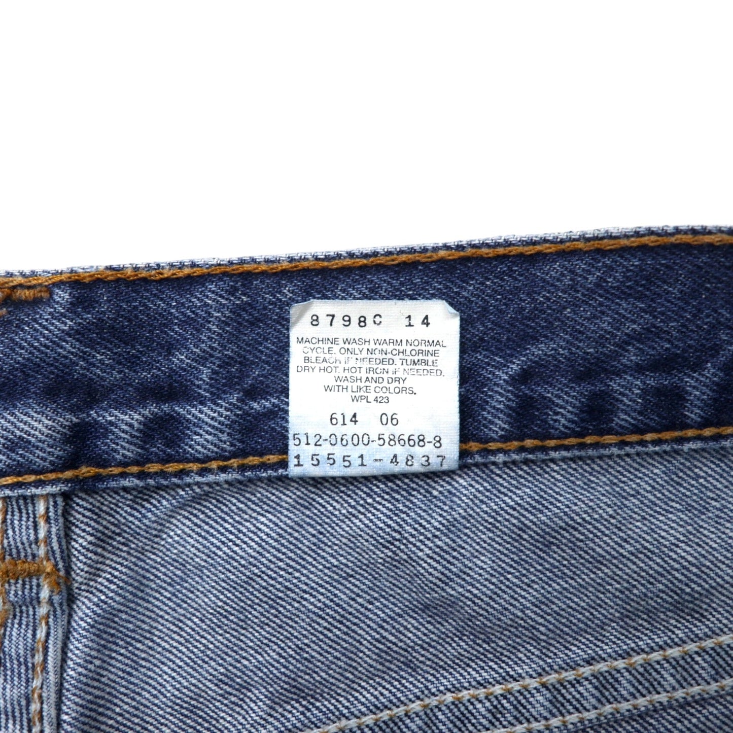 Levi's USA製 550 リラックスフィット テーパード デニムパンツ 12 ブルー コットン ジッパーフライ ボタン裏512