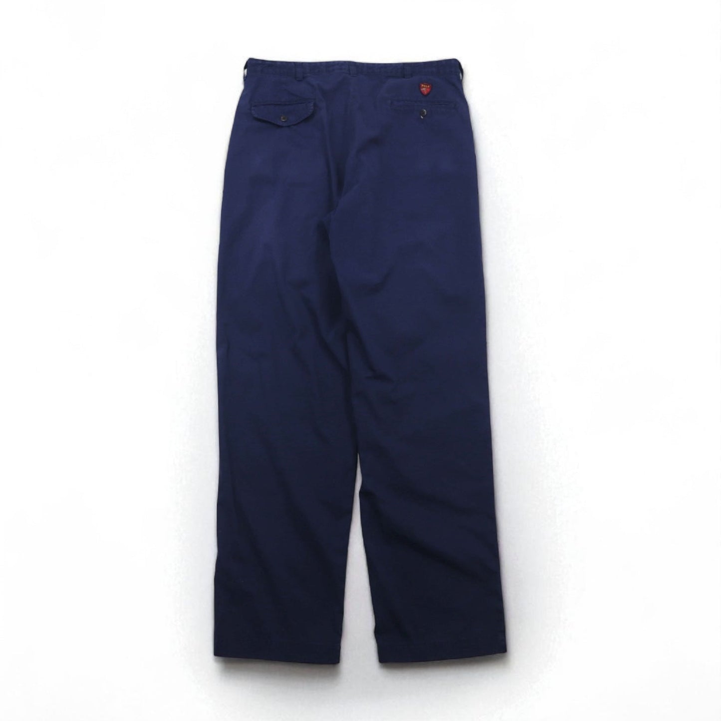 POLO GOLF RALPH LAUREN 90年代 2タック ワイド チノパンツ L ネイビー コットン