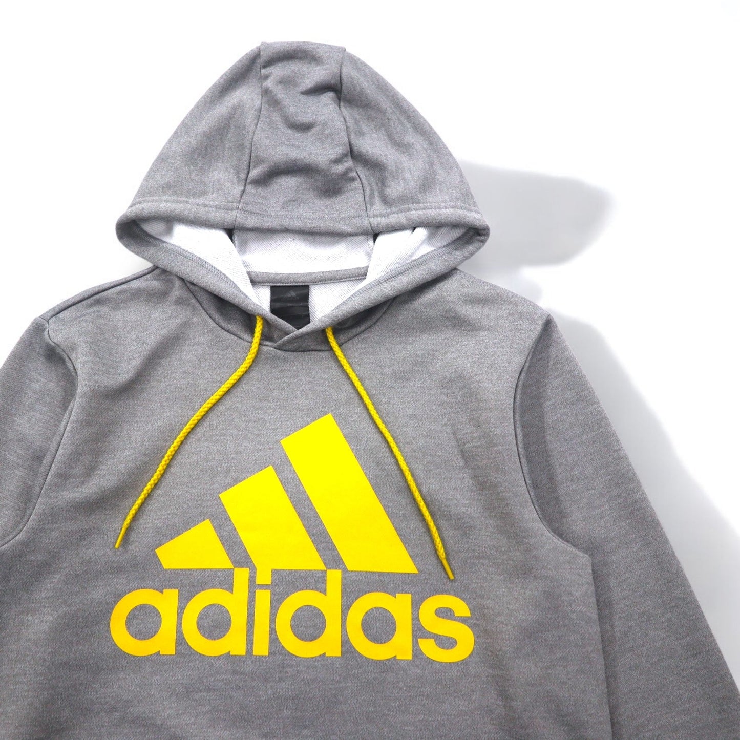 adidas エッセンシャルズ ビッグロゴ プルオーバーパーカー S グレー CLIMALITE AZ2564