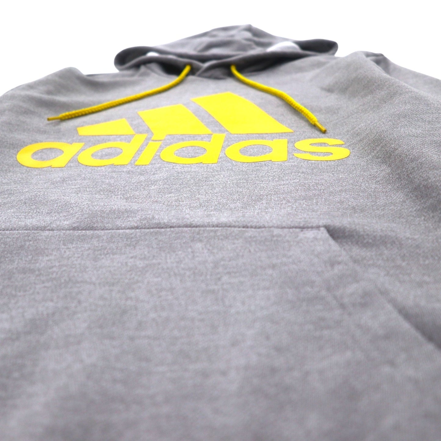 adidas エッセンシャルズ ビッグロゴ プルオーバーパーカー S グレー CLIMALITE AZ2564
