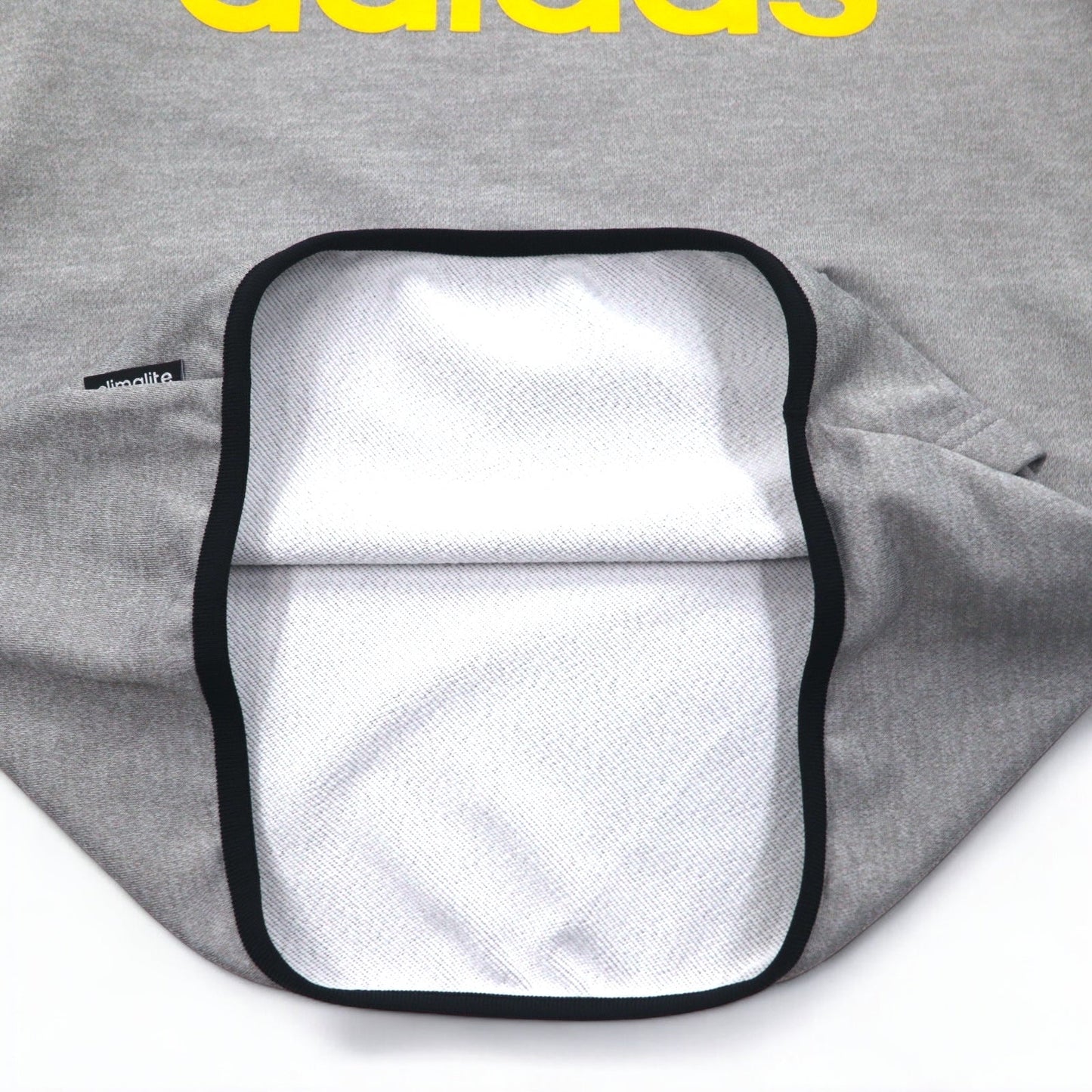 adidas エッセンシャルズ ビッグロゴ プルオーバーパーカー S グレー CLIMALITE AZ2564