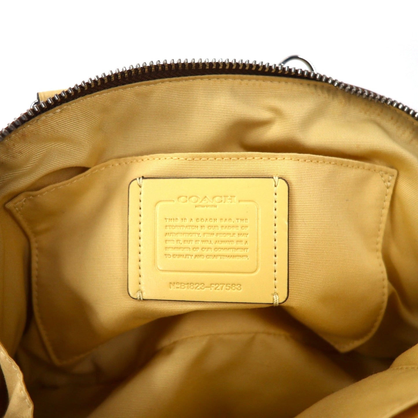 COACH シグネチャー ミニ シエラ サッチェル 2WAY ショルダーバッグ ハンドバッグ ブラウン ベージュ PVC レザー ドーム型 F27583