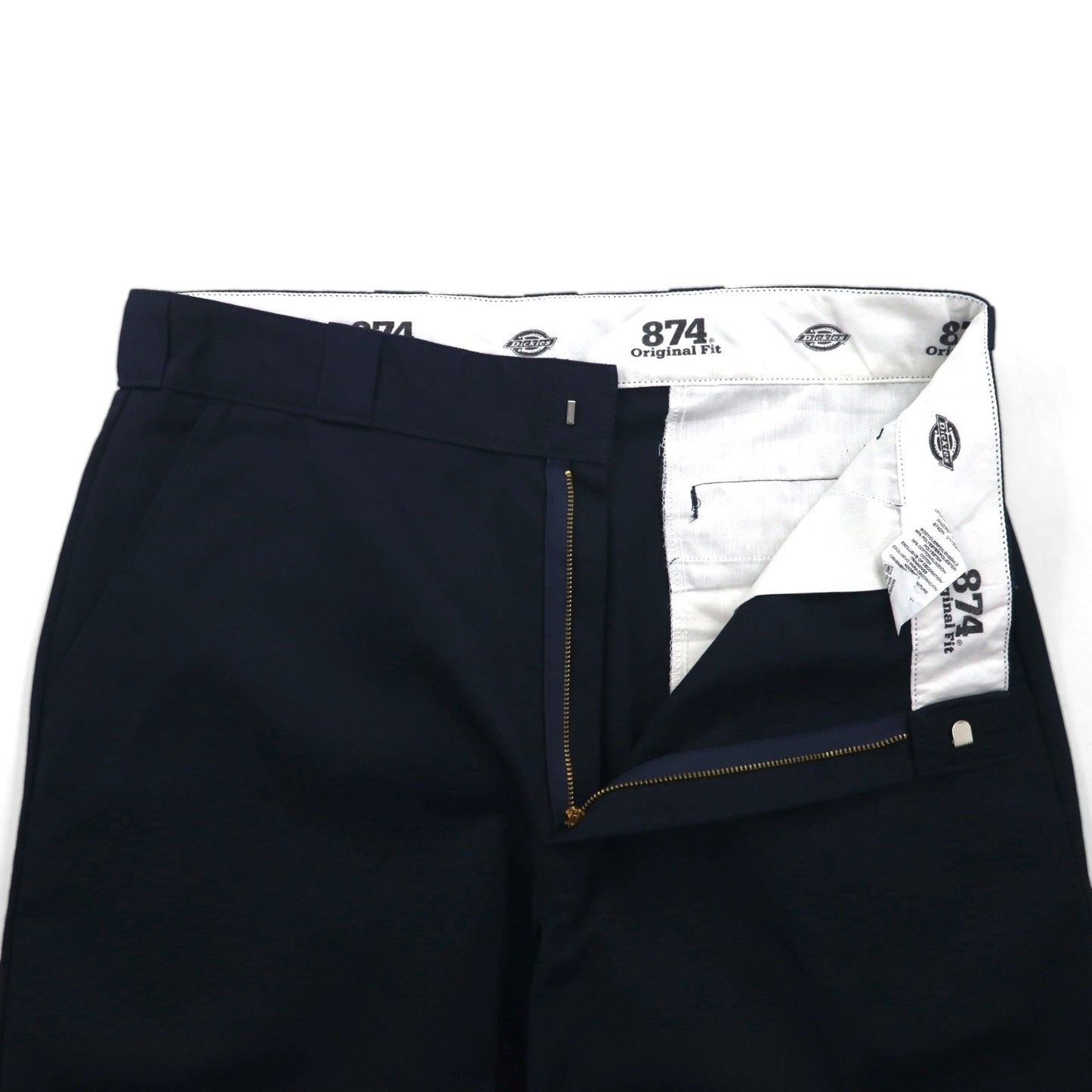 Dickies 874 オリジナルフィット ワークパンツ チノパンツ L ネイビー ポリエステル コットン