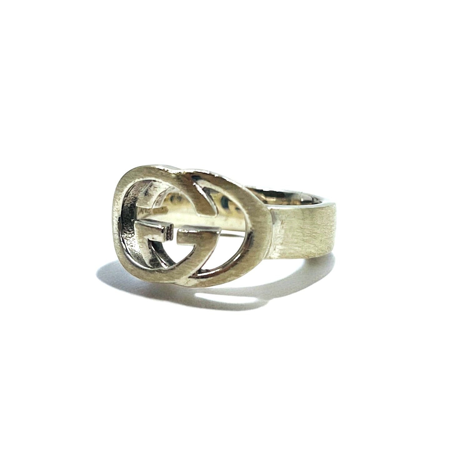 GUCCI イタリア製 インターロッキングG リング 指輪 18号 シルバー SV925