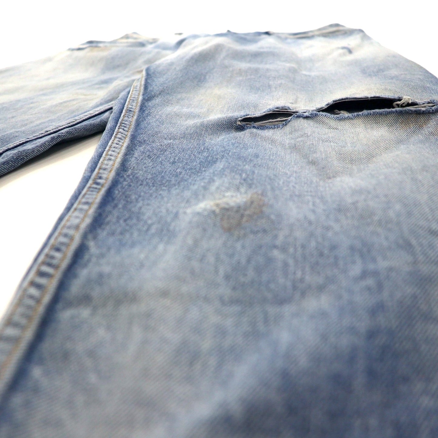 ANCELLM セルビッヂ テーパード デニムパンツ SELVEDGE TAPERED 5P DENIM PANTS L インディゴ ヴィンテージ加工 ANC-PT03-B