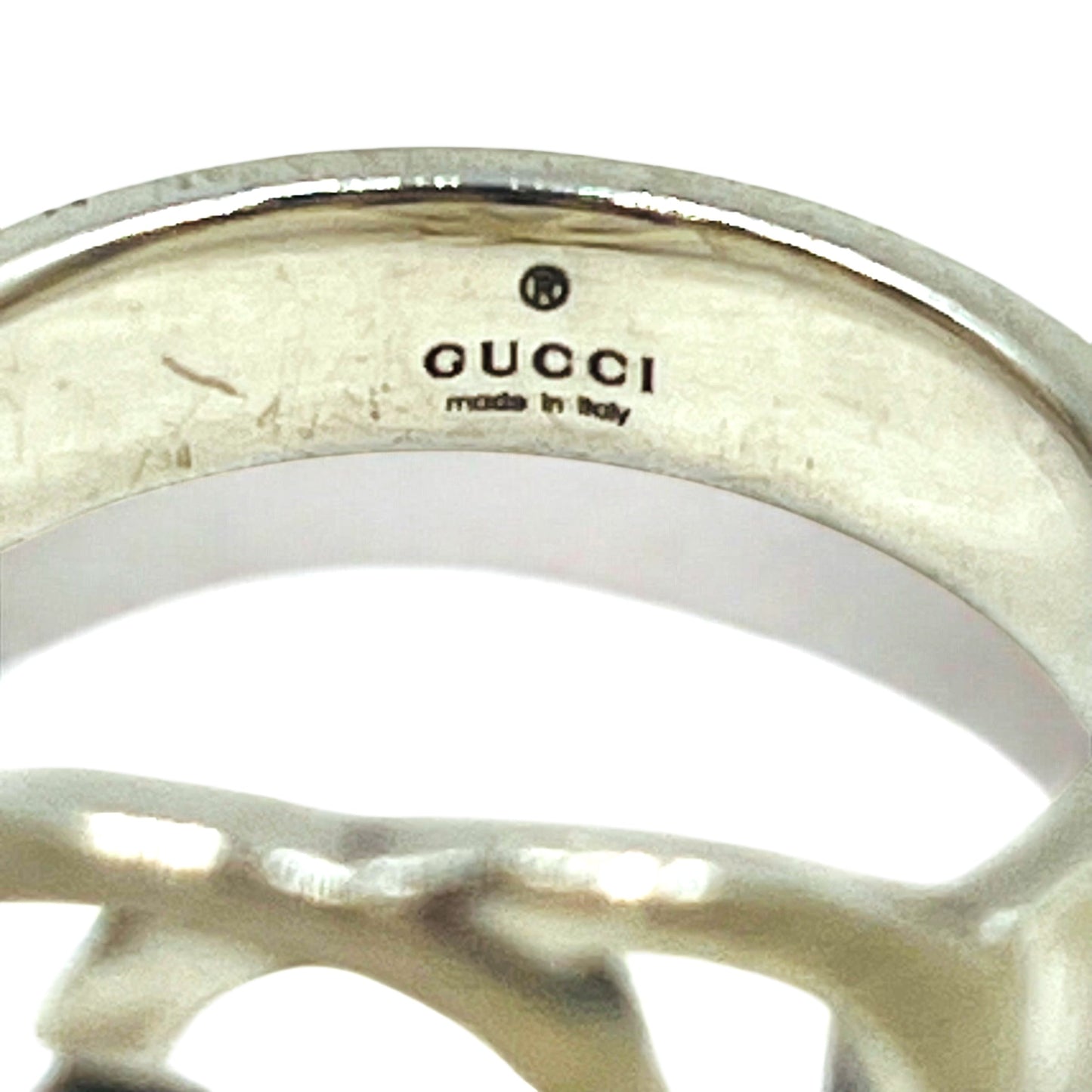 GUCCI イタリア製 インターロッキングG リング 指輪 18号 シルバー SV925