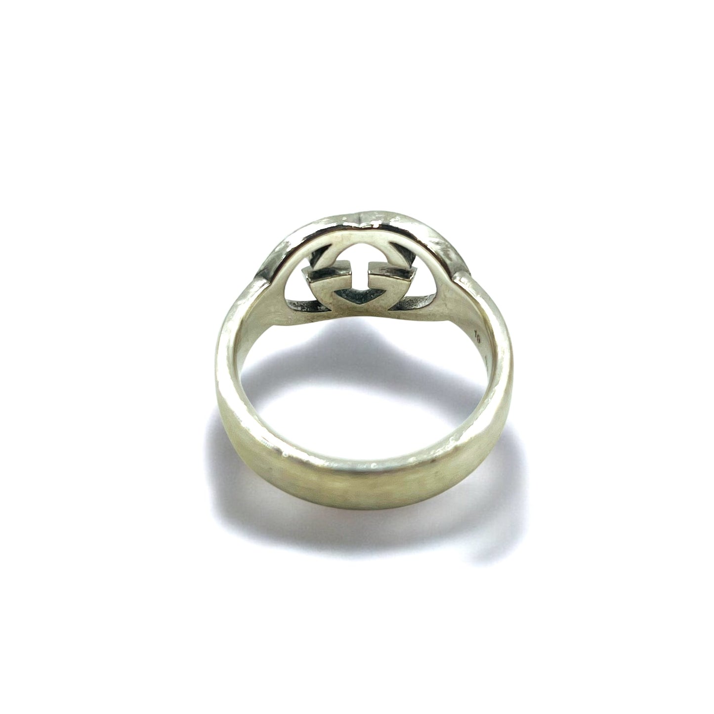 GUCCI イタリア製 インターロッキングG リング 指輪 18号 シルバー SV925