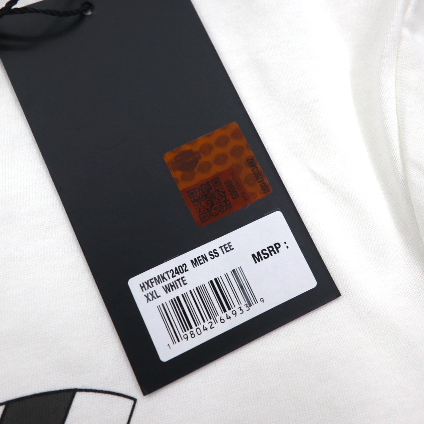 HARLEY DAVIDSON フラッグチェック プリント Tシャツ 2XL ホワイト コットン 未使用品