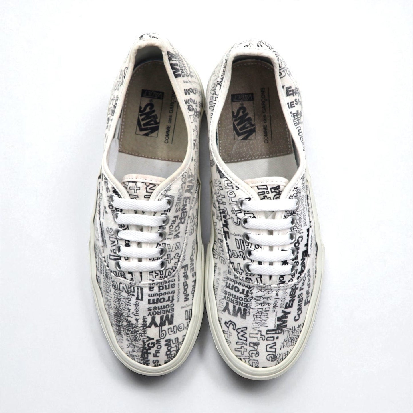 VANS × COMME des GARCONS ヴォルト VAULT オーセンティック AUTHENTIC LX CDG スニーカー 27cm ホワイト キャンバス コットン VN0A33TAKXY