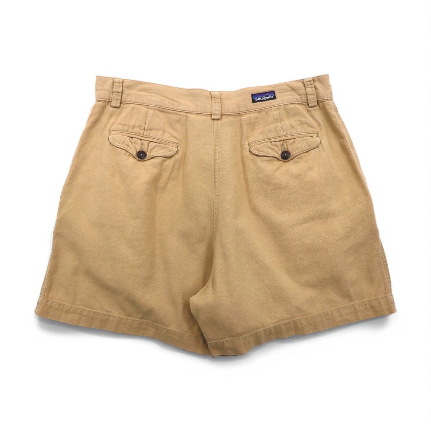 patagonia 90年代 雪無しタグ オーガニックコットン 2タック チノ ショートパンツ M ベージュ 57822