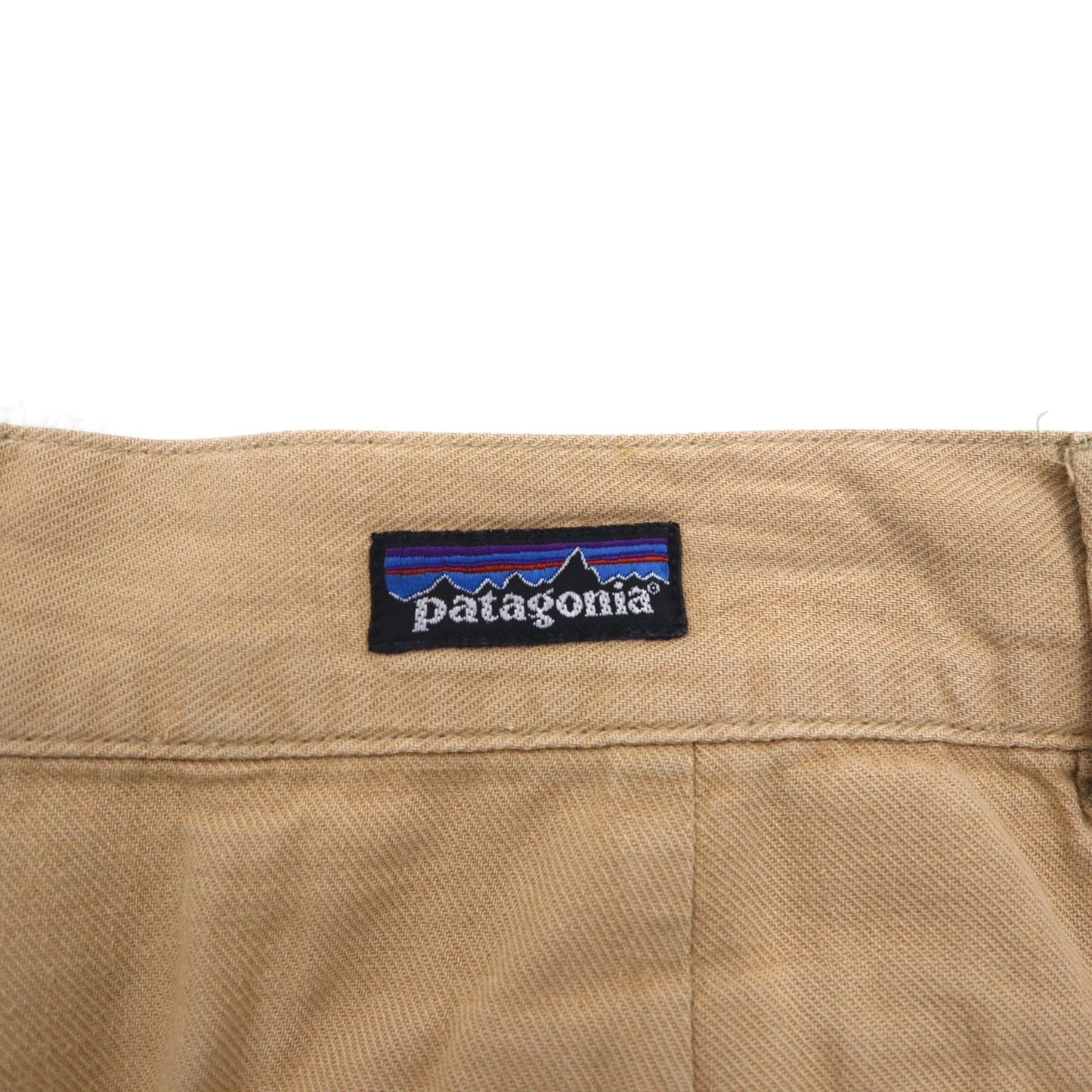 patagonia 90年代 雪無しタグ オーガニックコットン 2タック チノ ショートパンツ M ベージュ 57822