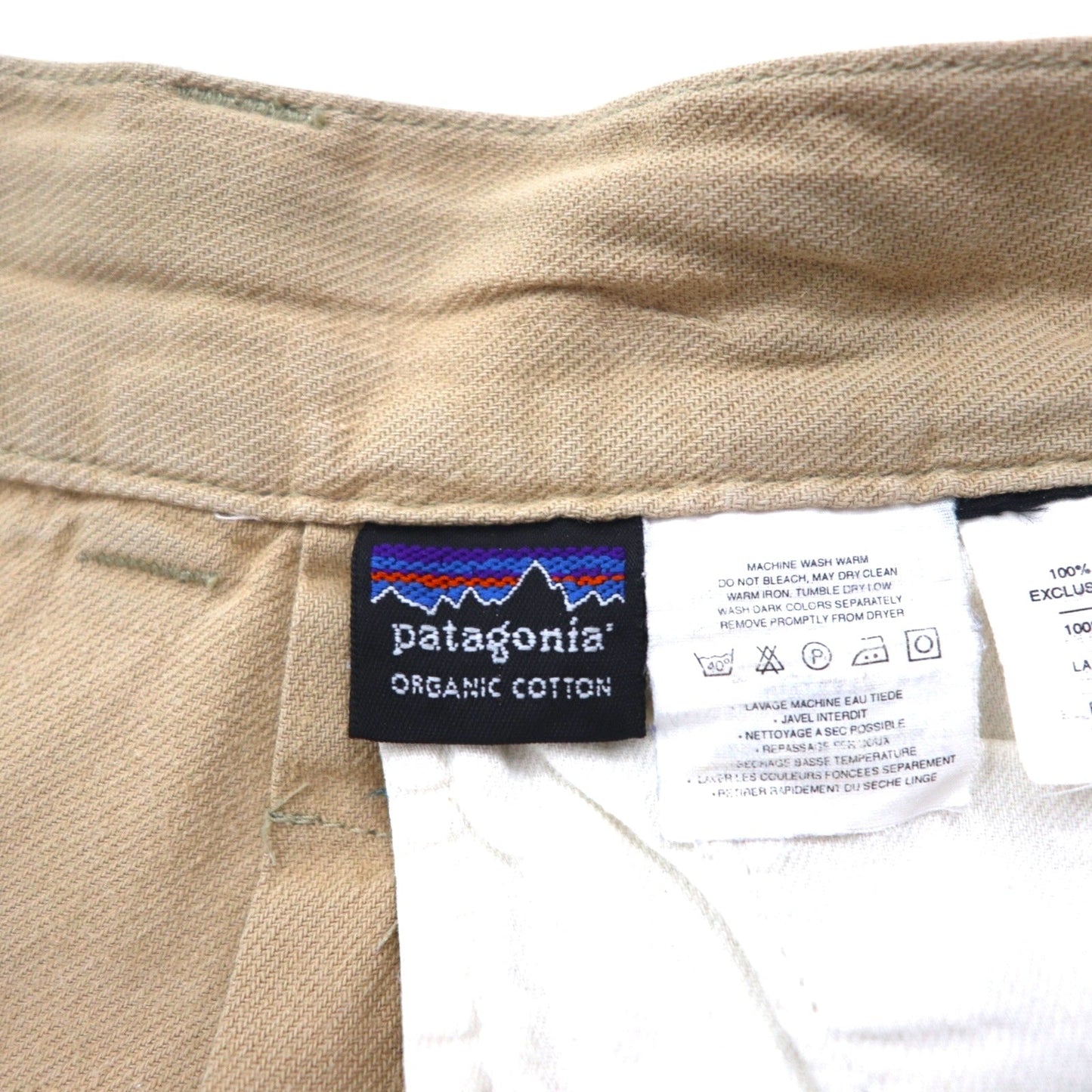 patagonia 90年代 雪無しタグ オーガニックコットン 2タック チノ ショートパンツ M ベージュ 57822