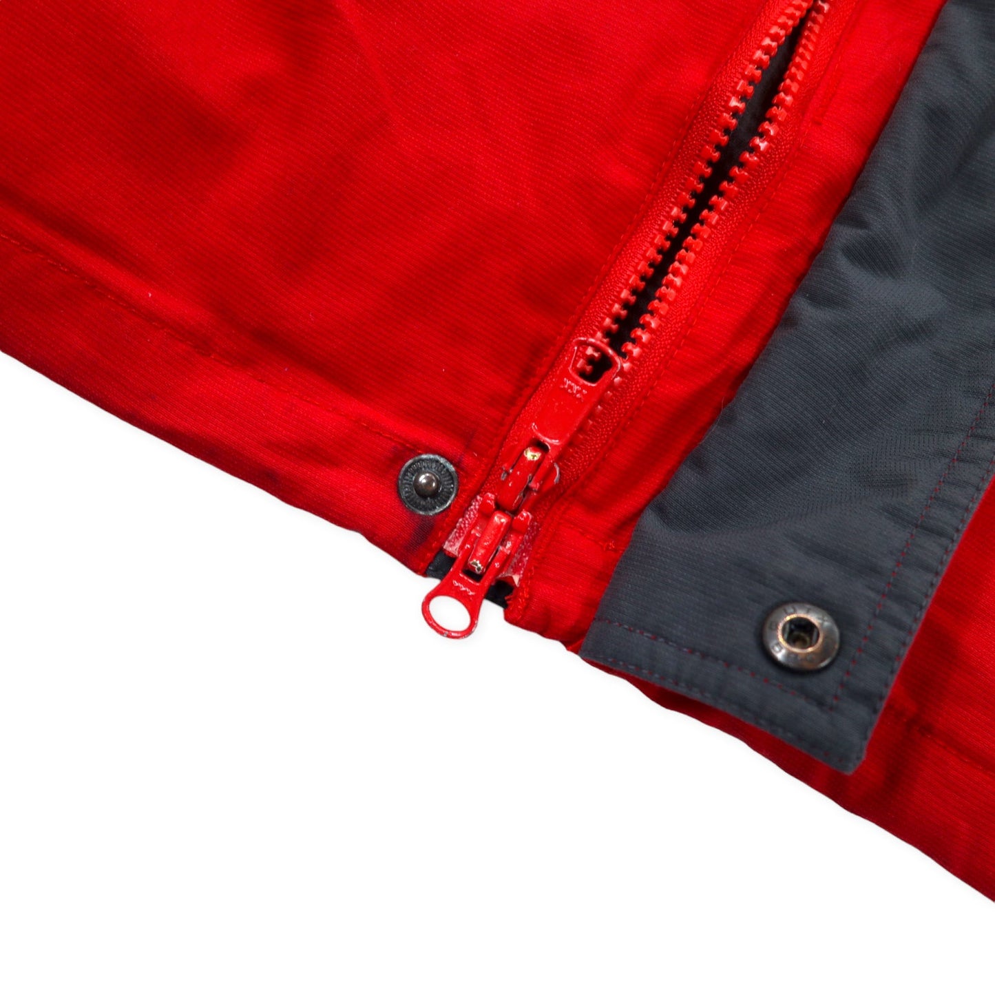 Columbia 3WAY マウンテンパーカー L レッド ナイロン フード収納式 フリースライナー着脱式 ロゴ刺繍 ビッグサイズ