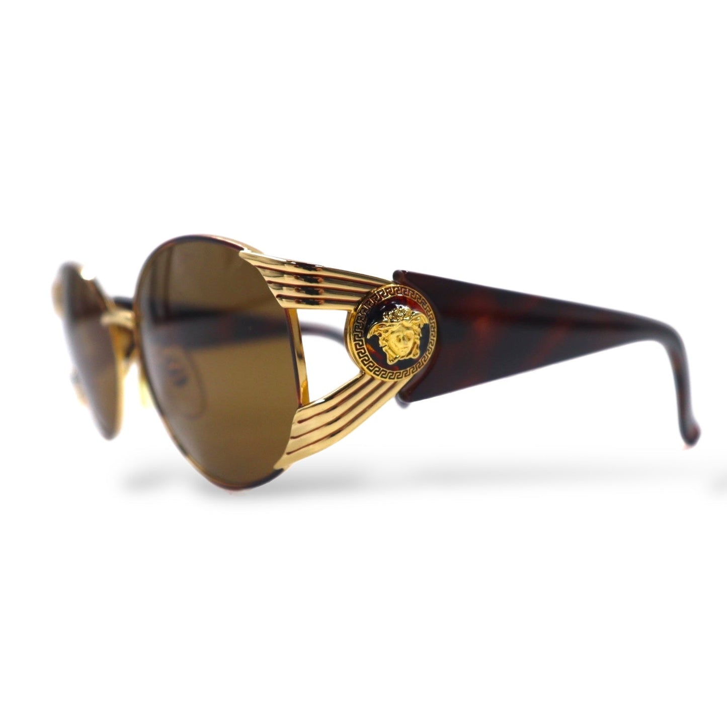 GIANNI VERSACE ヴィンテージ イタリア製 メデューサ サングラス ゴールド ベッコウ S64 31L