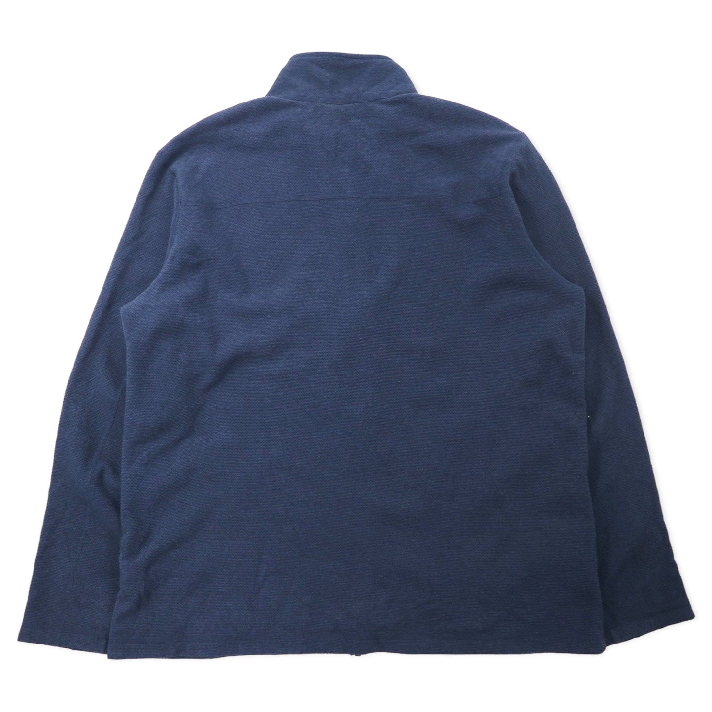 THE NORTH FACE フルジップ フリースジャケット XL ネイビー ポリエステル ワンポイントロゴ刺繍