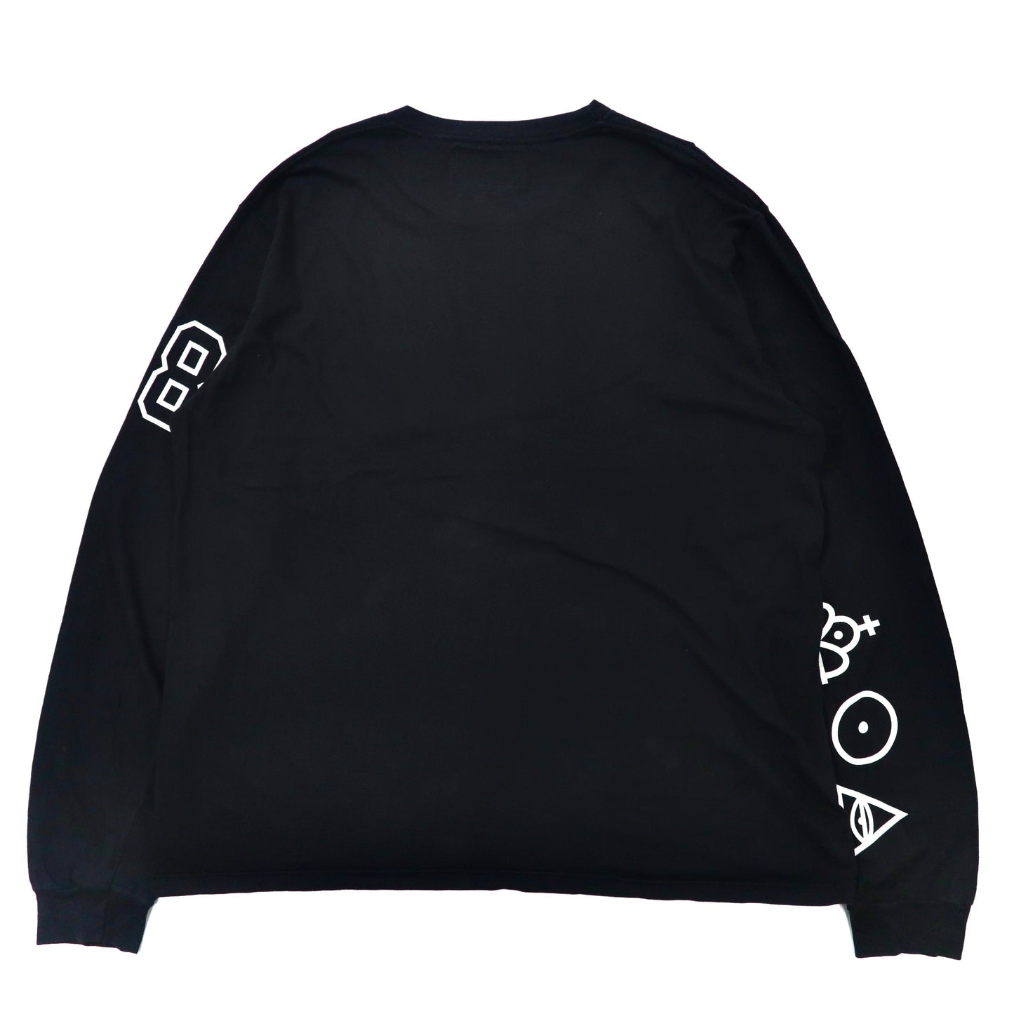 GUNS GERMS STEAL ( GGS ) ビッグサイズ ロングスリーブTシャツ XL ブラック コットン プリント USA製