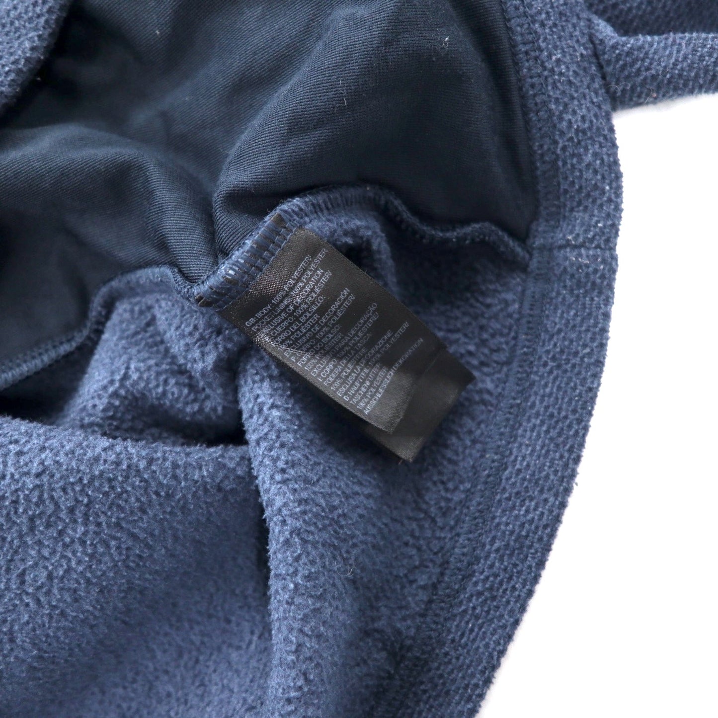 THE NORTH FACE フルジップ フリースジャケット XL ネイビー ポリエステル ワンポイントロゴ刺繍