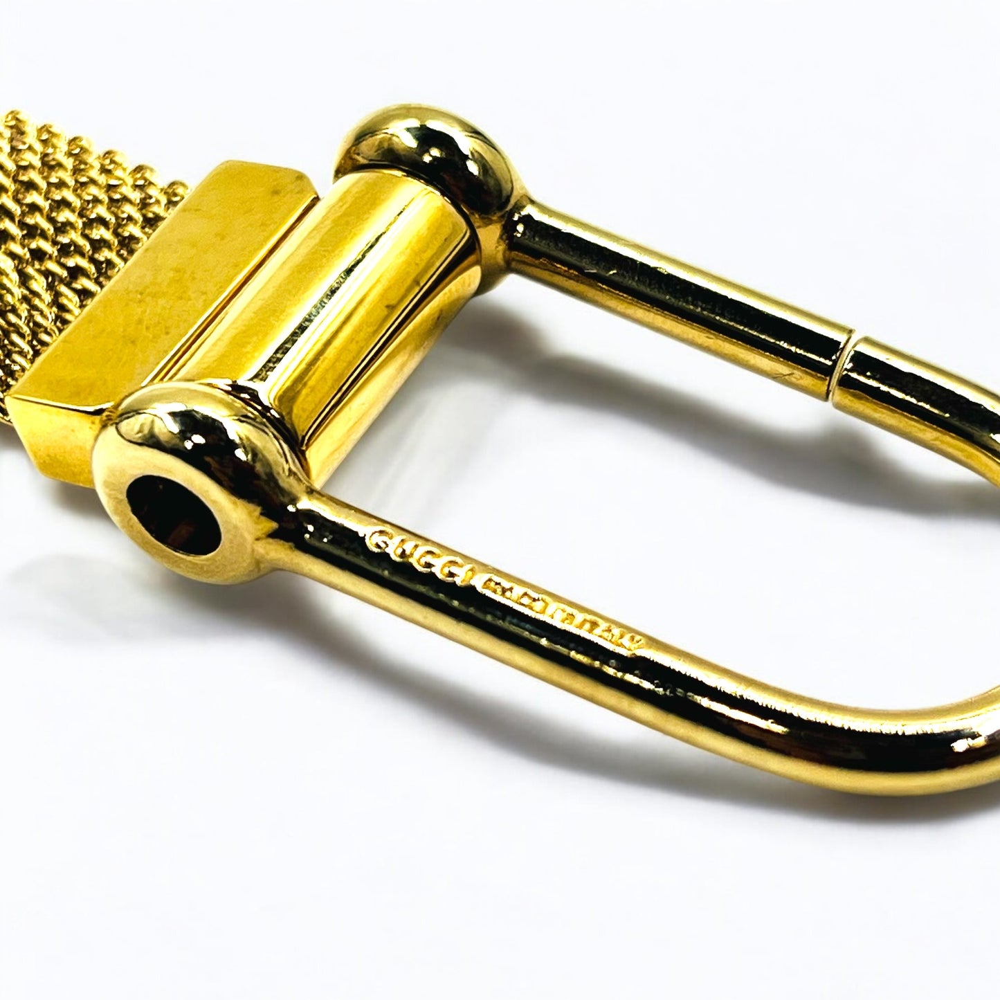 GUCCI イタリア製 セパレート キーホルダー キーリング ゴールド メタル メッシュ