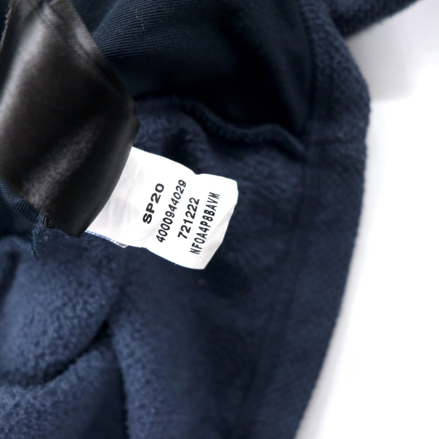 THE NORTH FACE フルジップ フリースジャケット XL ネイビー ポリエステル ワンポイントロゴ刺繍