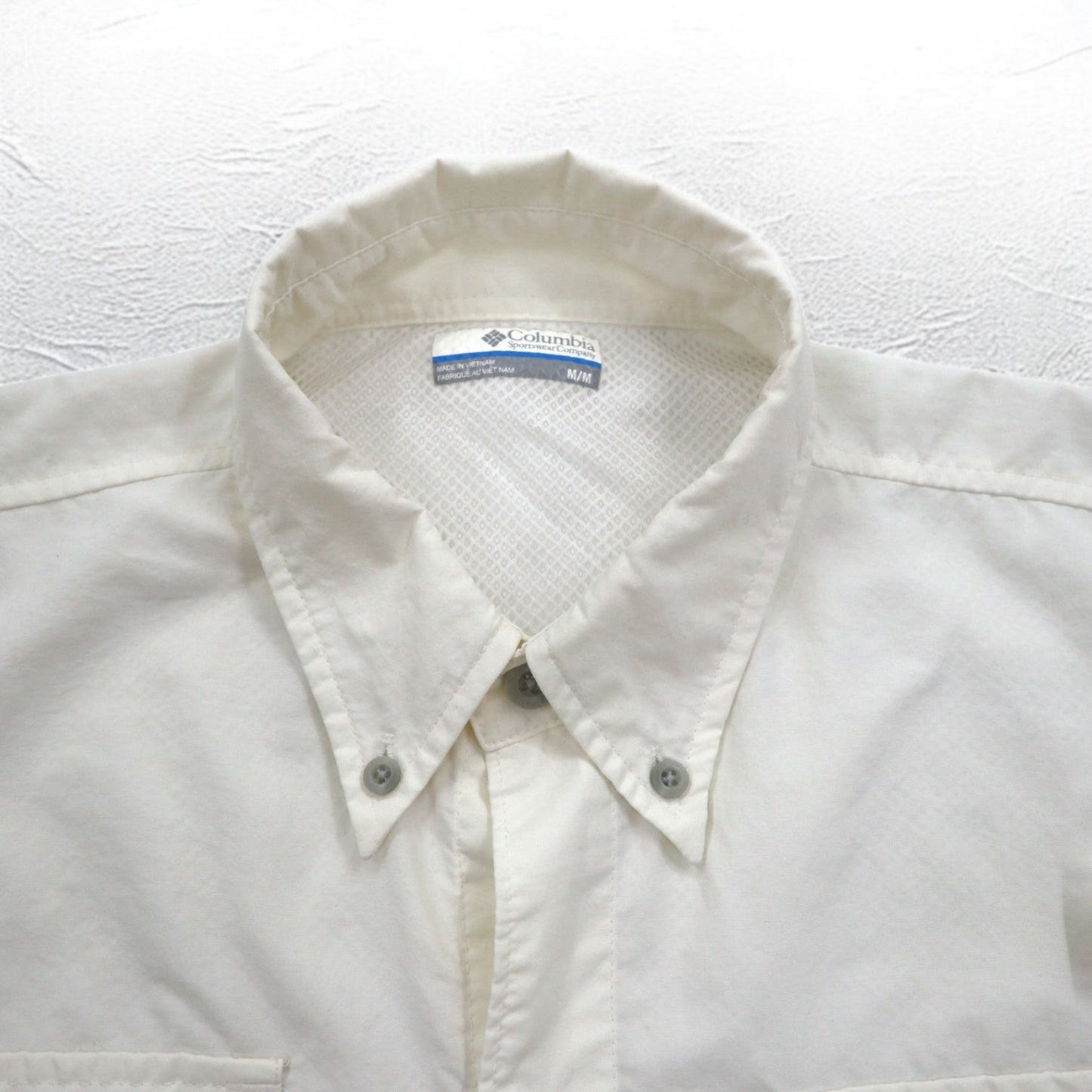Columbia PFG バハマII ショートスリーブシャツ フィッシングシャツ M ホワイト ナイロン FM7047