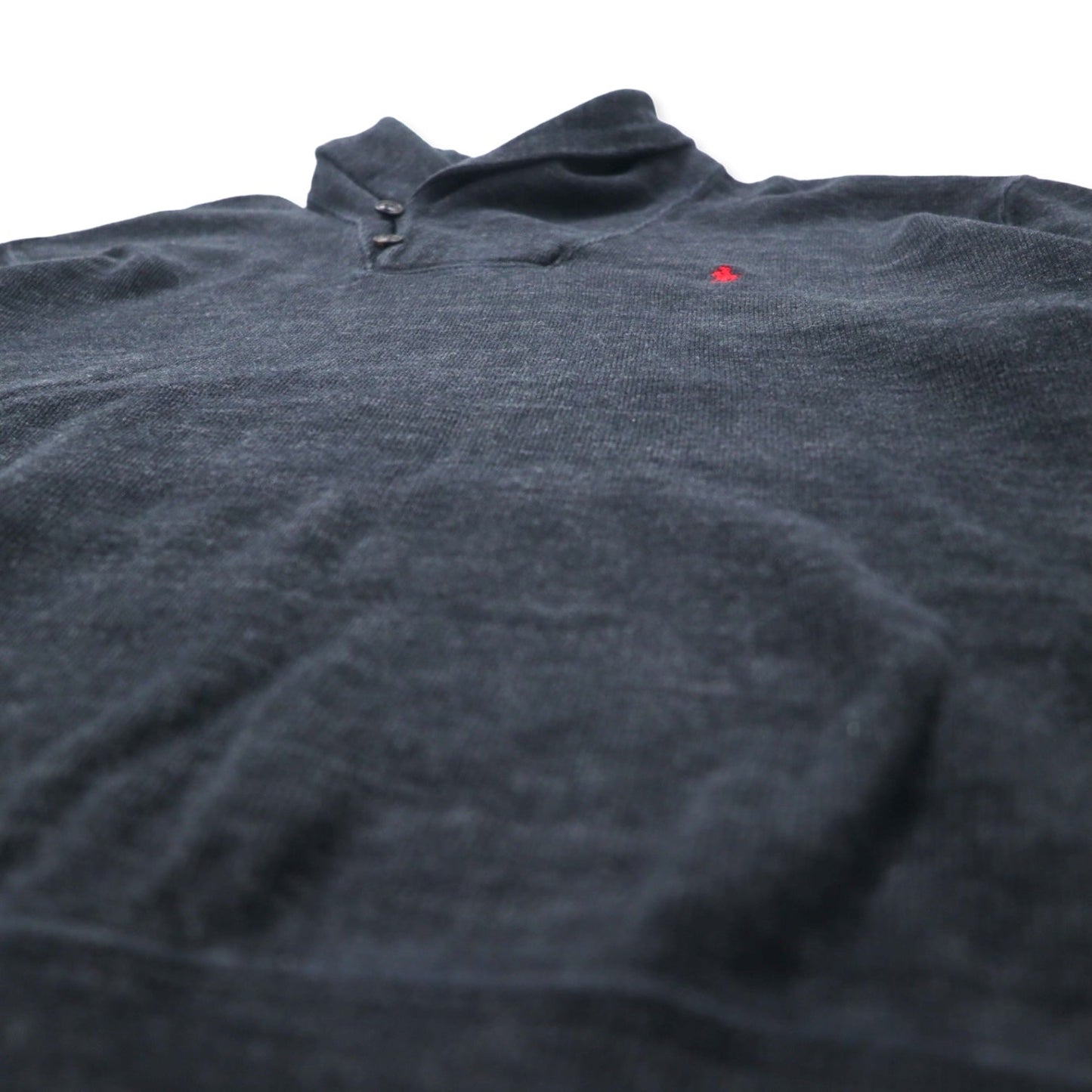 POLO RALPH LAUREN ショールカラー スウェット XL グレー コットン スモールポニー刺繍