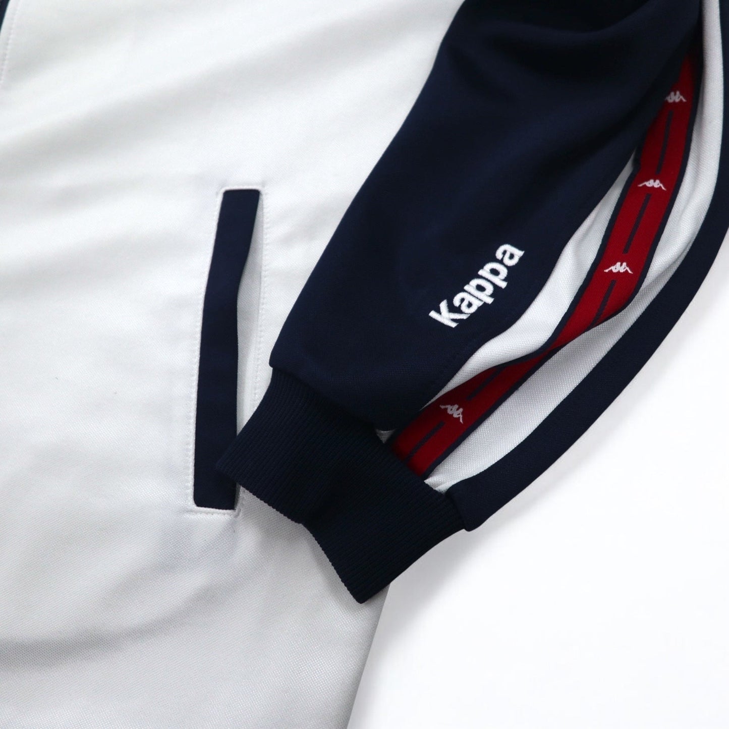 Kappa 90年代 トラックジャケット ジャージ M ホワイト ポリエステル サイドライン 日本製