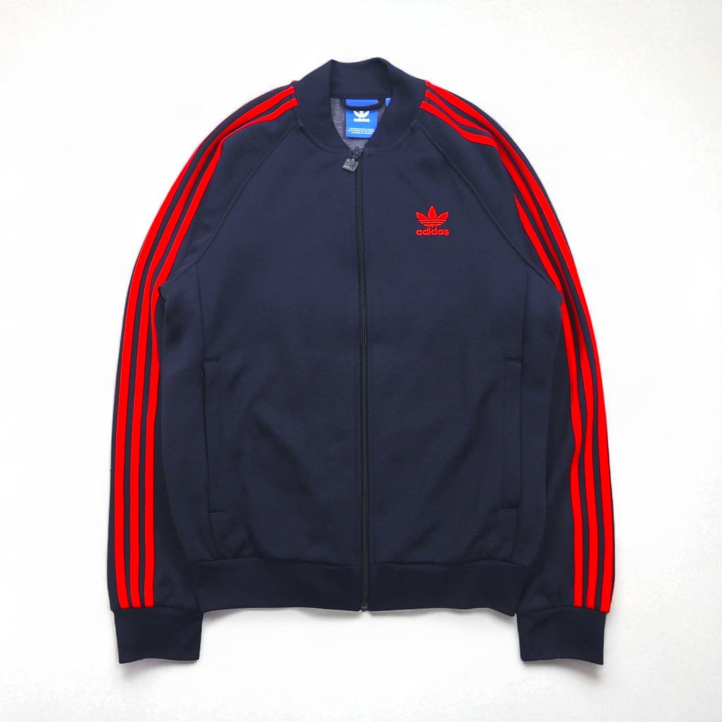 adidas originals ATP型 スーパースター トラックジャケット ジャージ L ネイビー トレフォイルロゴ 3ストライプス BR4320