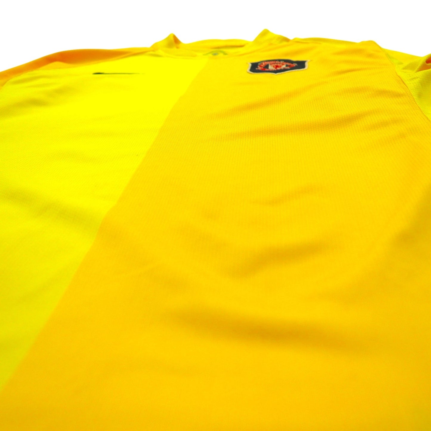 NIKE 00年代 マンチェスターユナイテッド ゲームシャツ サッカー ユニフォーム ロンT L イエロー DRI-FIT