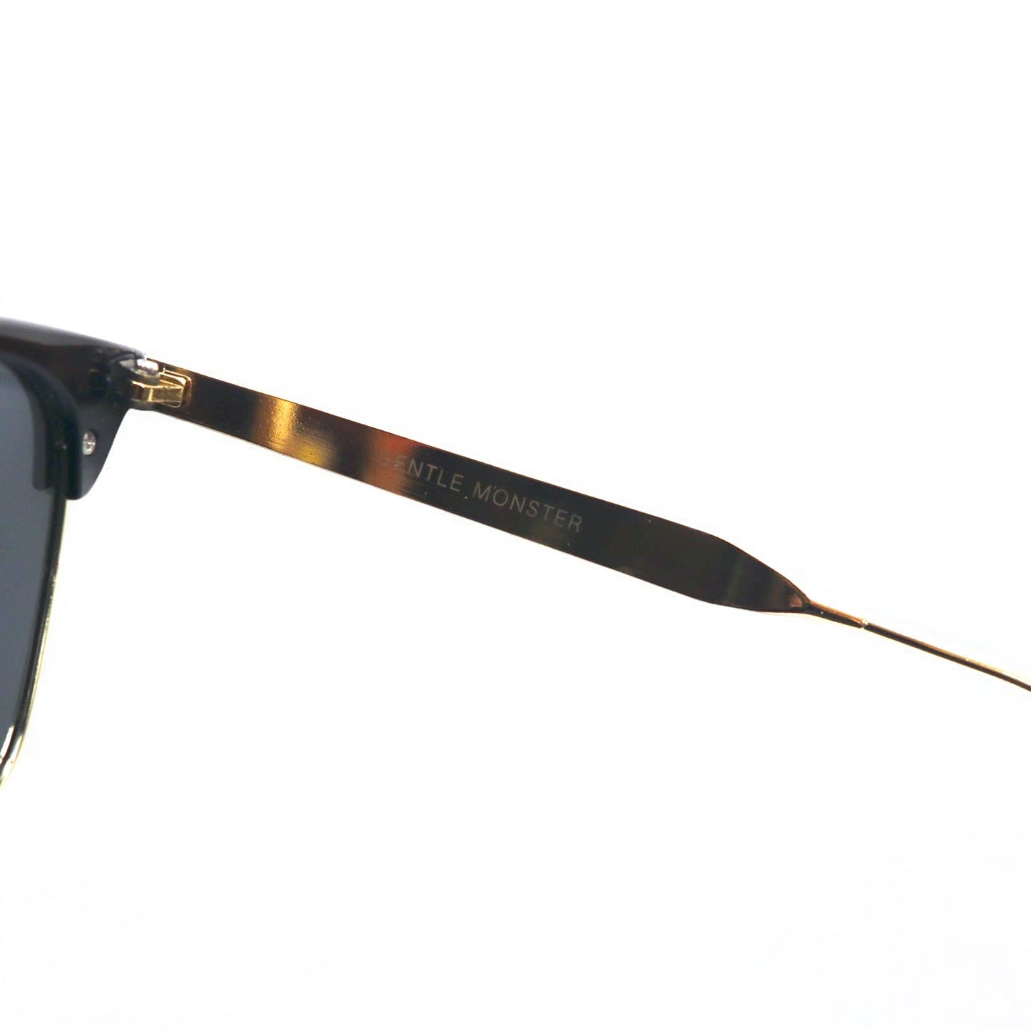 GENTLE MONSTER サングラス ハーフリム クラブマスター スクエア ブラック ゴールド 2017 55◻︎15-139