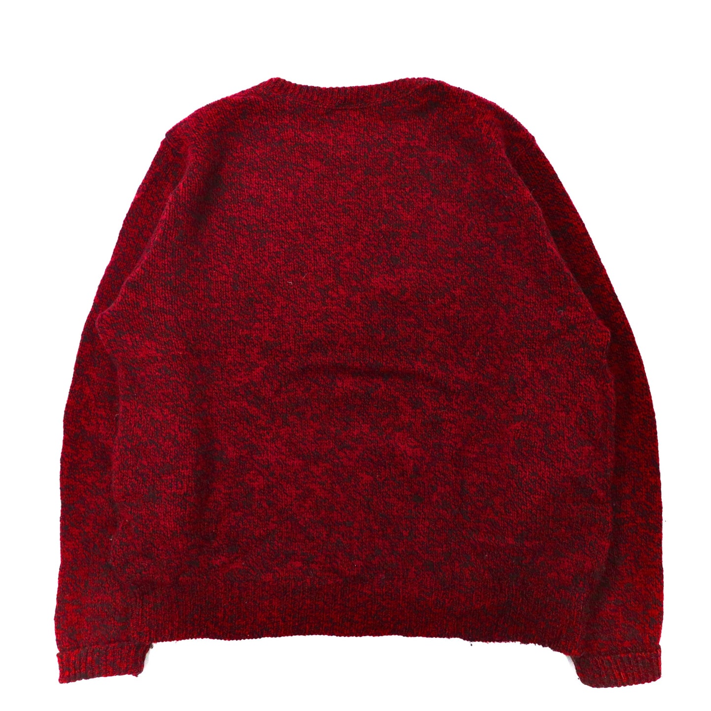 LANDS' END ビッグサイズ クルーネックニット セーター XL レッド ウール 90年代 USA製