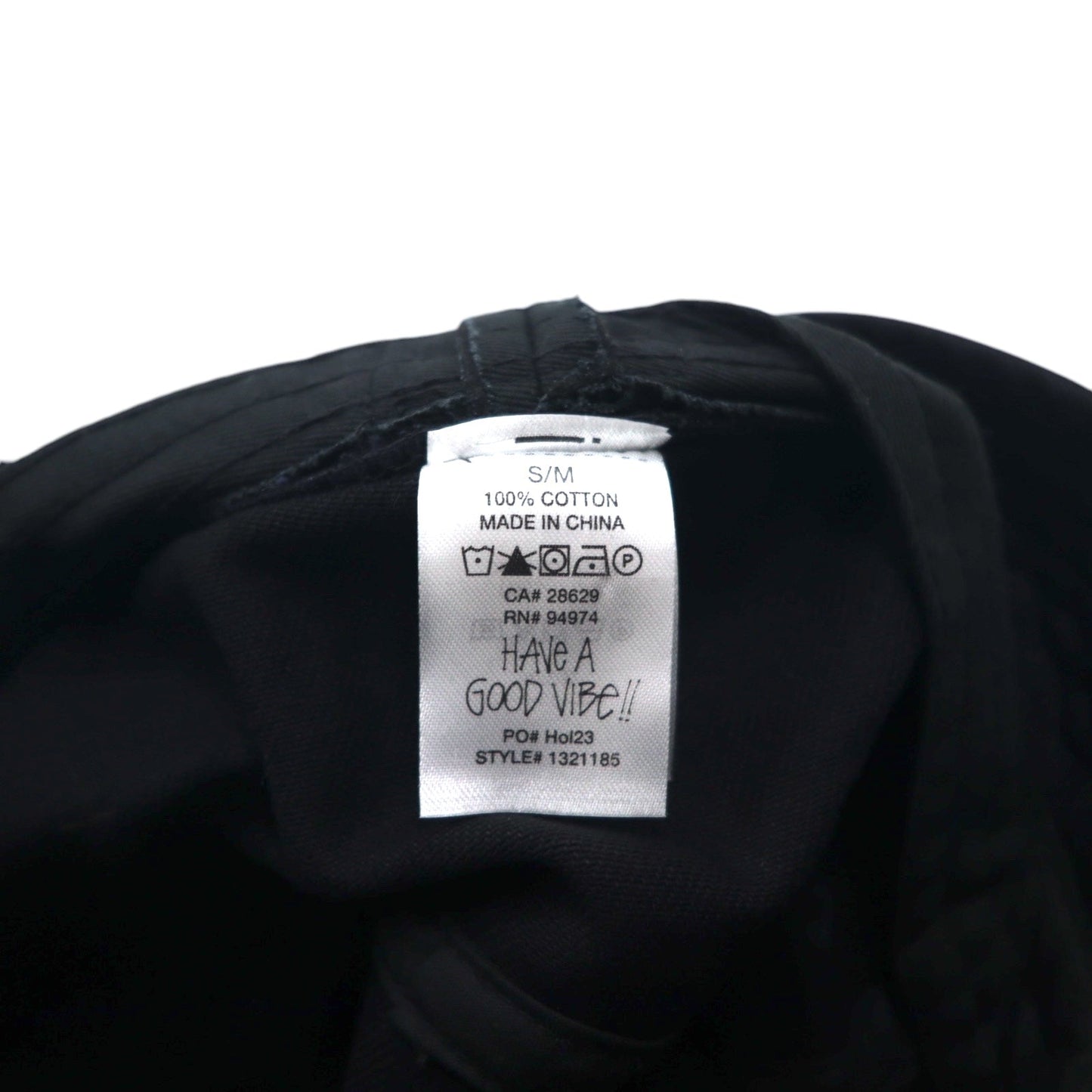 Stussy SSリンク シャネルロゴ刺繍 ディープ バケットハット S/M ブラック SS Link Deep Bucket Hat 1321185