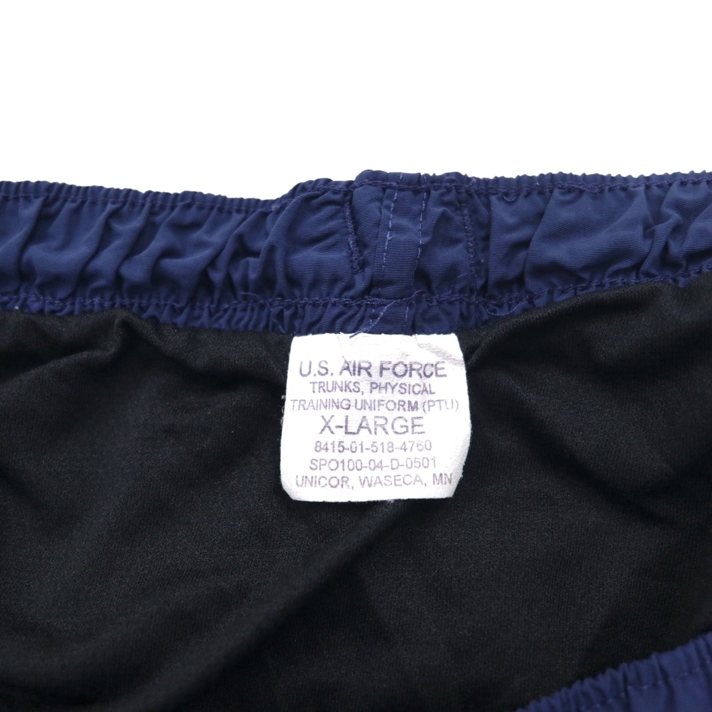 US AIR FORCE USAF 米軍 00年代トレーニング ショートパンツ XL ネイビー ミリタリー 8414-01-518-4760 UNICOR WASECA MN