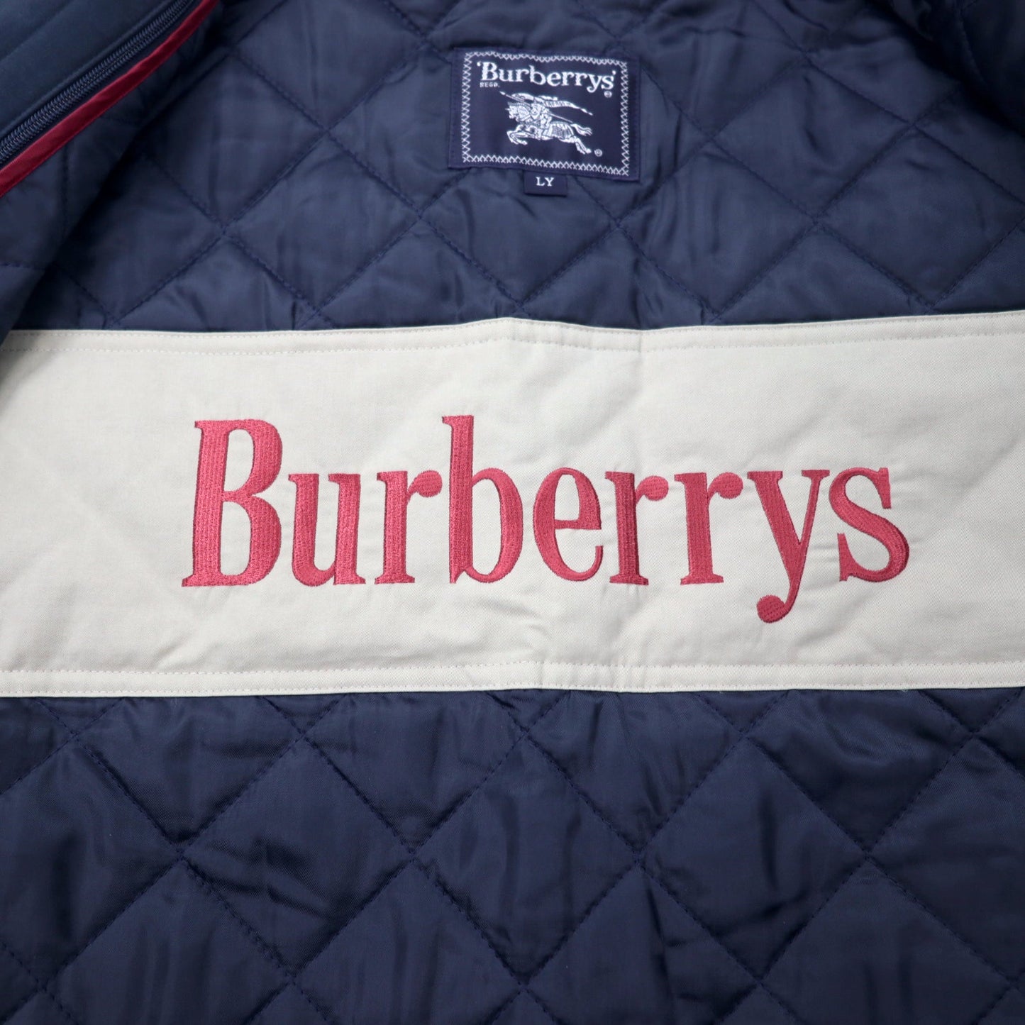 Burberrys スウィングトップ ハリントンジャケット LY ベージュ コットン ポリエステル フード収納式 キルティングライナー着脱式 オールド 日本製
