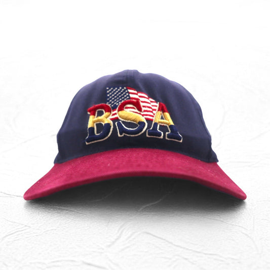 USA製 90年代 BSA ボーイスカウト バイカラー ベースボールキャップ FREE ベルト 星条旗 Boy Scouts of America
