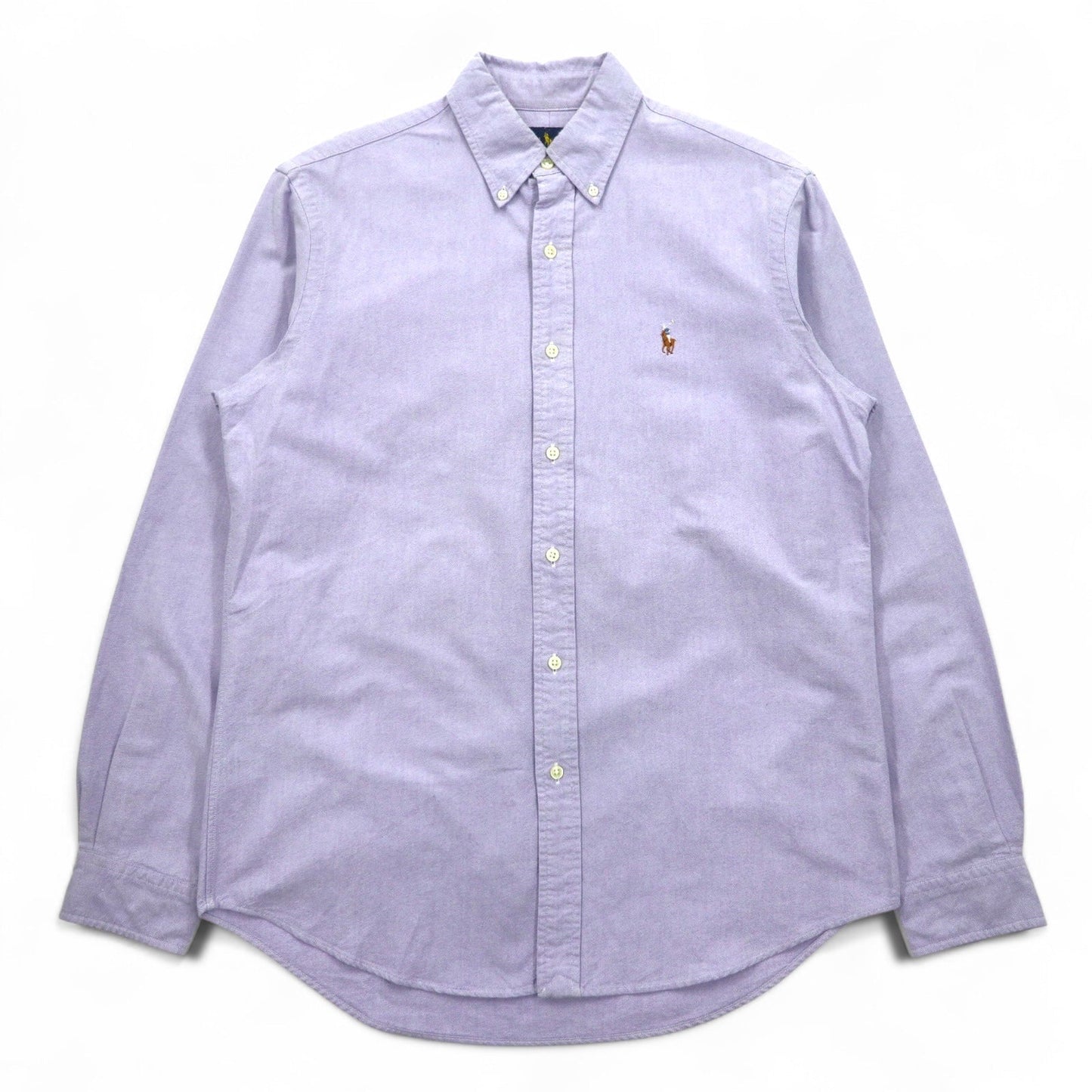 RALPH LAUREN オックスフォード ボタンダウンシャツ M ブルー コットン スモールポニー刺繍