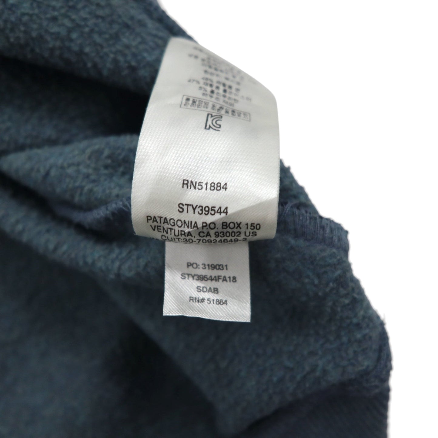 patagonia ベア プリント クルー スウェットシャツ 2XL ブルー 裏起毛 39544
