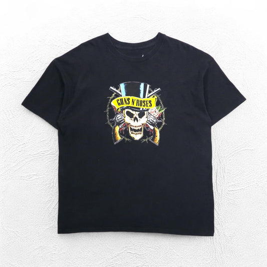 GUNS N' ROSES ガンズアンドローゼズ ロック バンド Tシャツ バンT XL ブラック スカル Bravado メキシコ製
