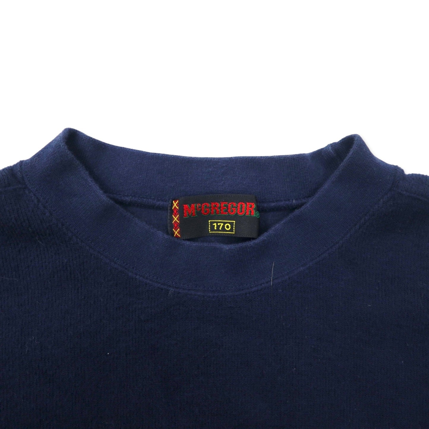 McGREGOR 90年代 クルーネック スウェット 170 ネイビー コットン AMERICAN SPIRIT 刺繍