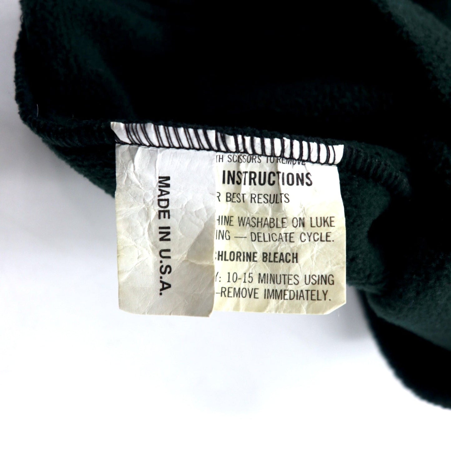 USA製 90年代 バラクラバ 目出し帽 フリース FREE グリーン ポリエステル ドローコード US ARMY 米軍