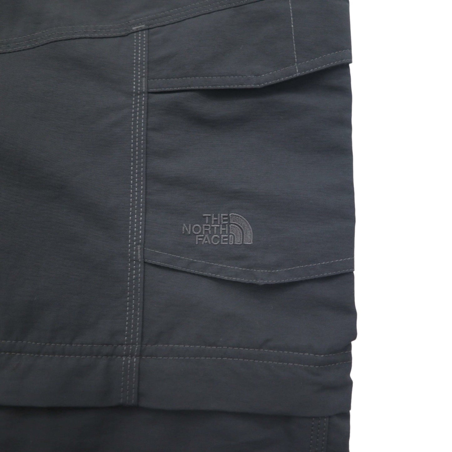 THE NORTH FACE コンバーチブル 2WAY ワイド カーゴパンツ ショートパンツ M グレー ナイロン US規格 Paramount Peak Ⅱ A4J0